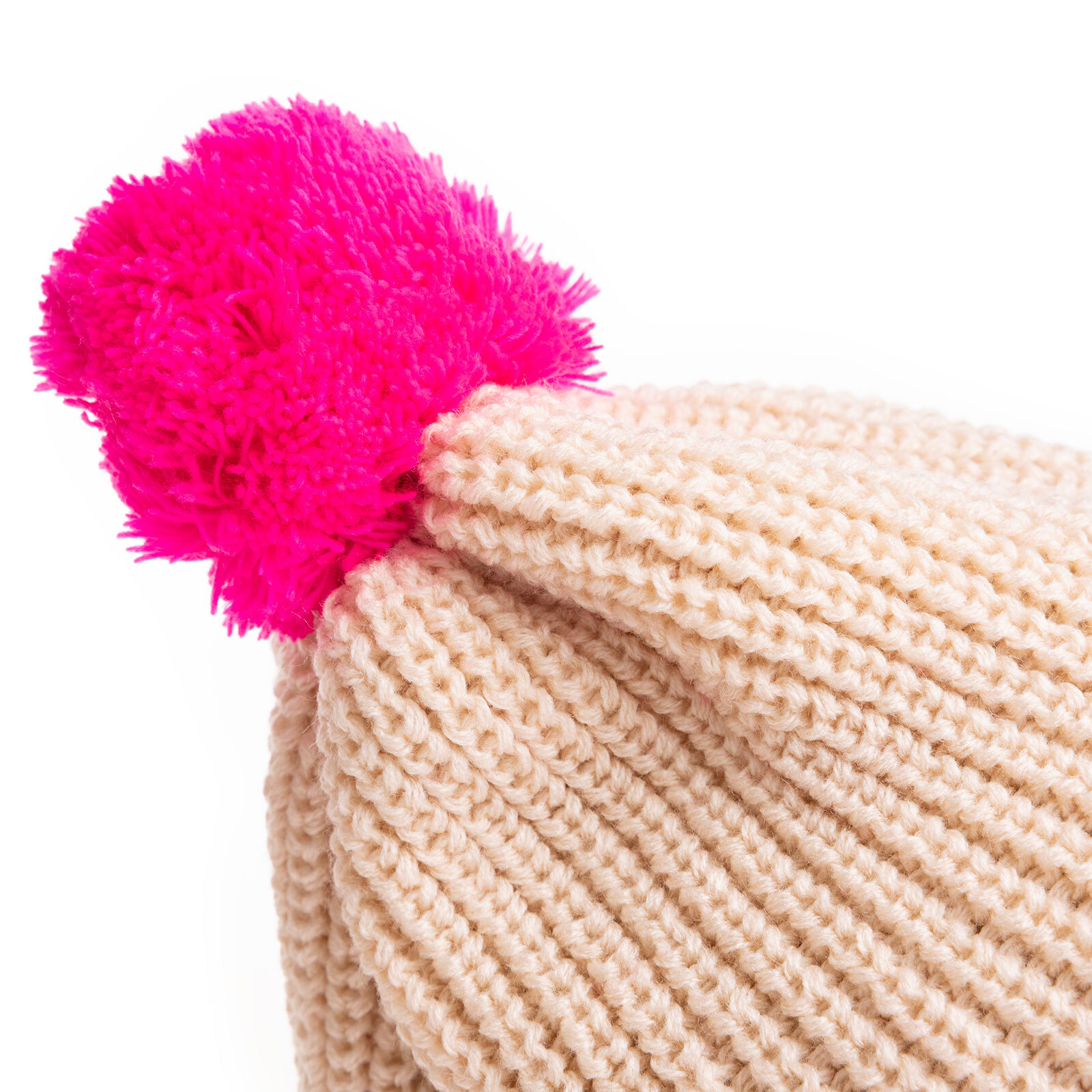 Renkli Ponpon Triko Kız Bere Kız Bebek Renkli Ponpon Triko Kız Bere Kız Bebek