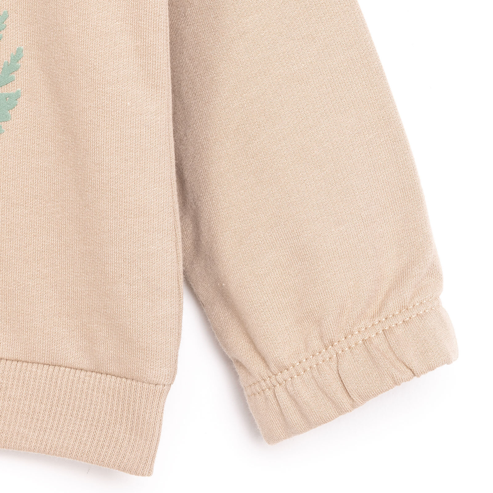 Erkek Bebek Sweatshirt Ayı Desenli Forest Camp Bisiklet Yaka Uzun Kol Kahverengi