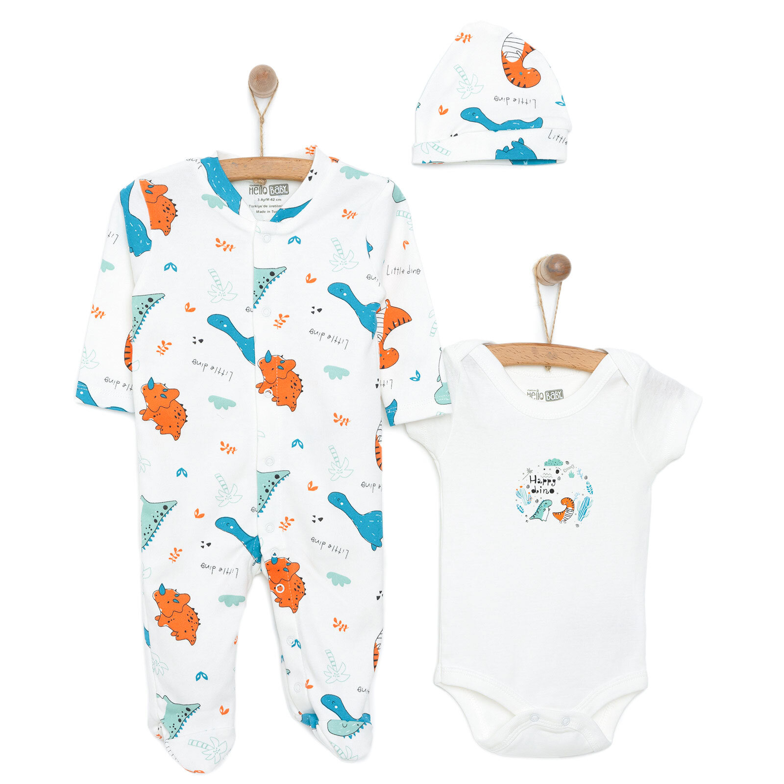 Erkek Tulum-Body-Şapka Erkek Bebek