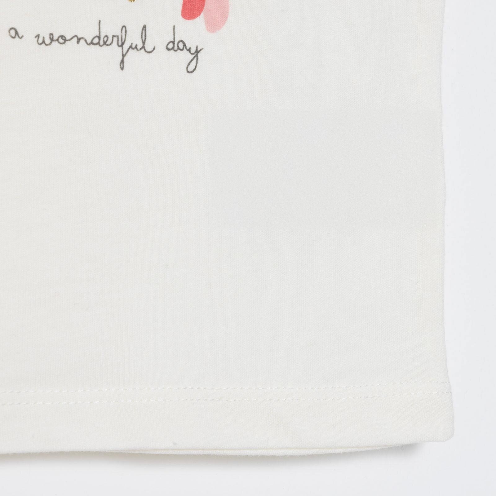 Basic Kız Kuş Baskılı Atlet T-shirt Kız Bebek Basic Kız Kuş Baskılı Atlet T-shirt Kız Bebek