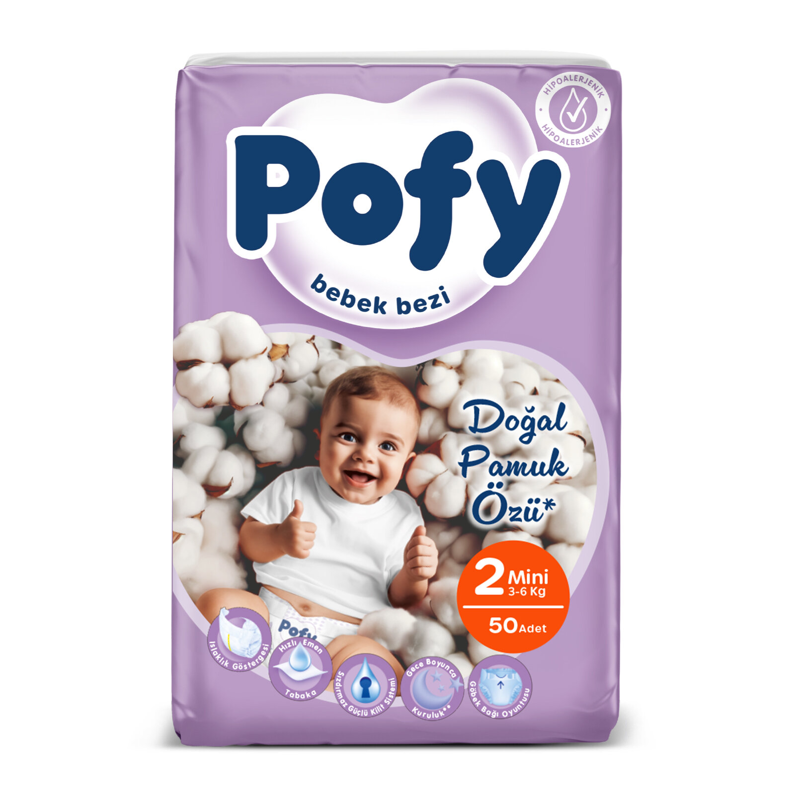 Mini 2 Numara Bebek Bezi 3-6 kg 50 Adet