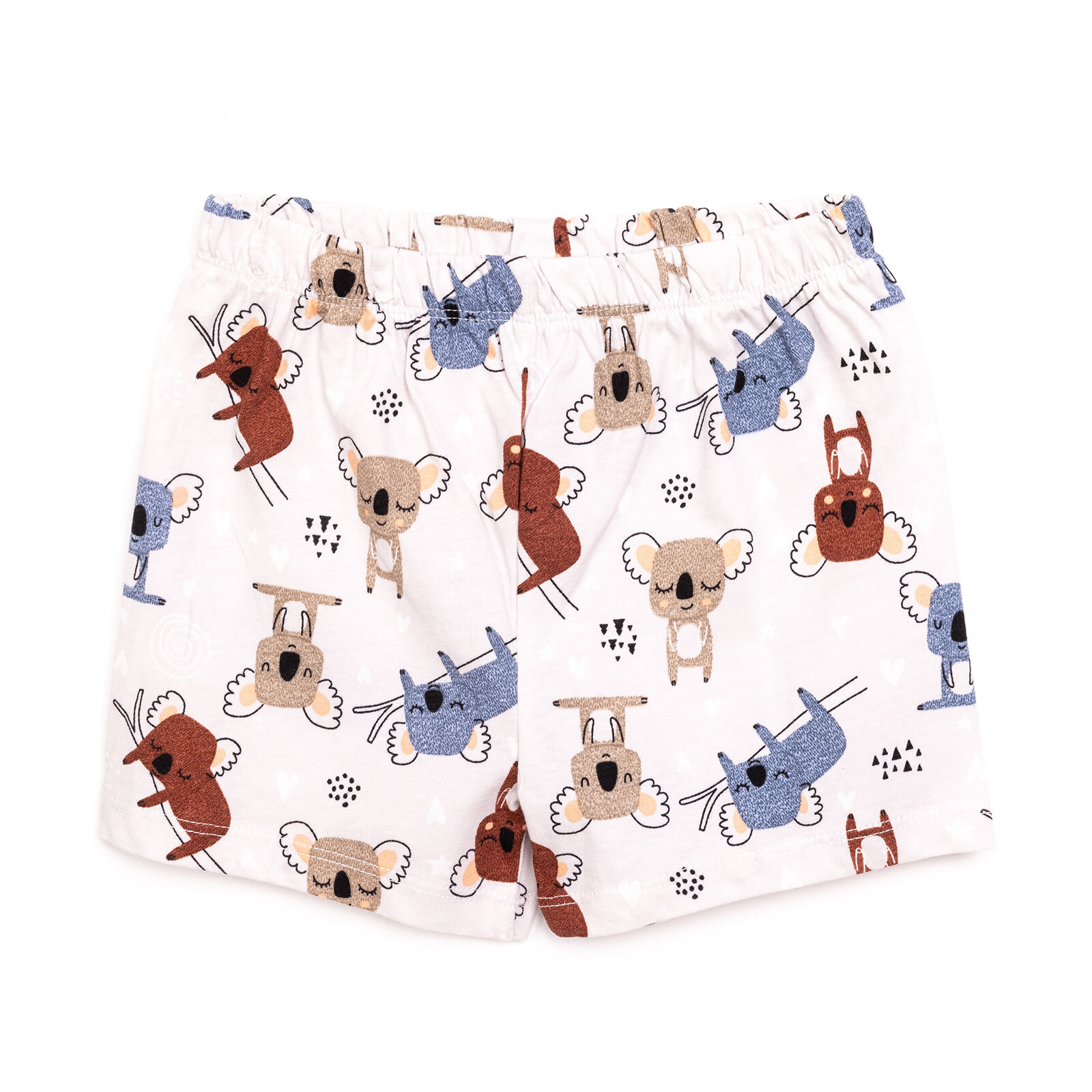 Erkek Kısa Kol Koala Desenli Bisiklet Yaka Pijama Takımı