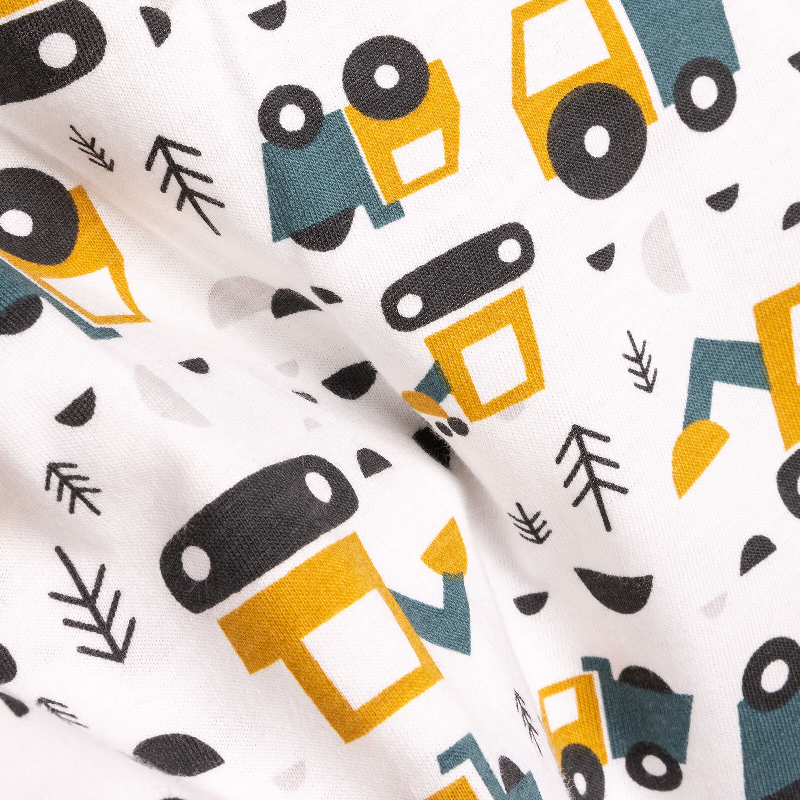 Erkek Kısa Kol Kamyon Desenli Bisiklet Yaka Pijama Takımı