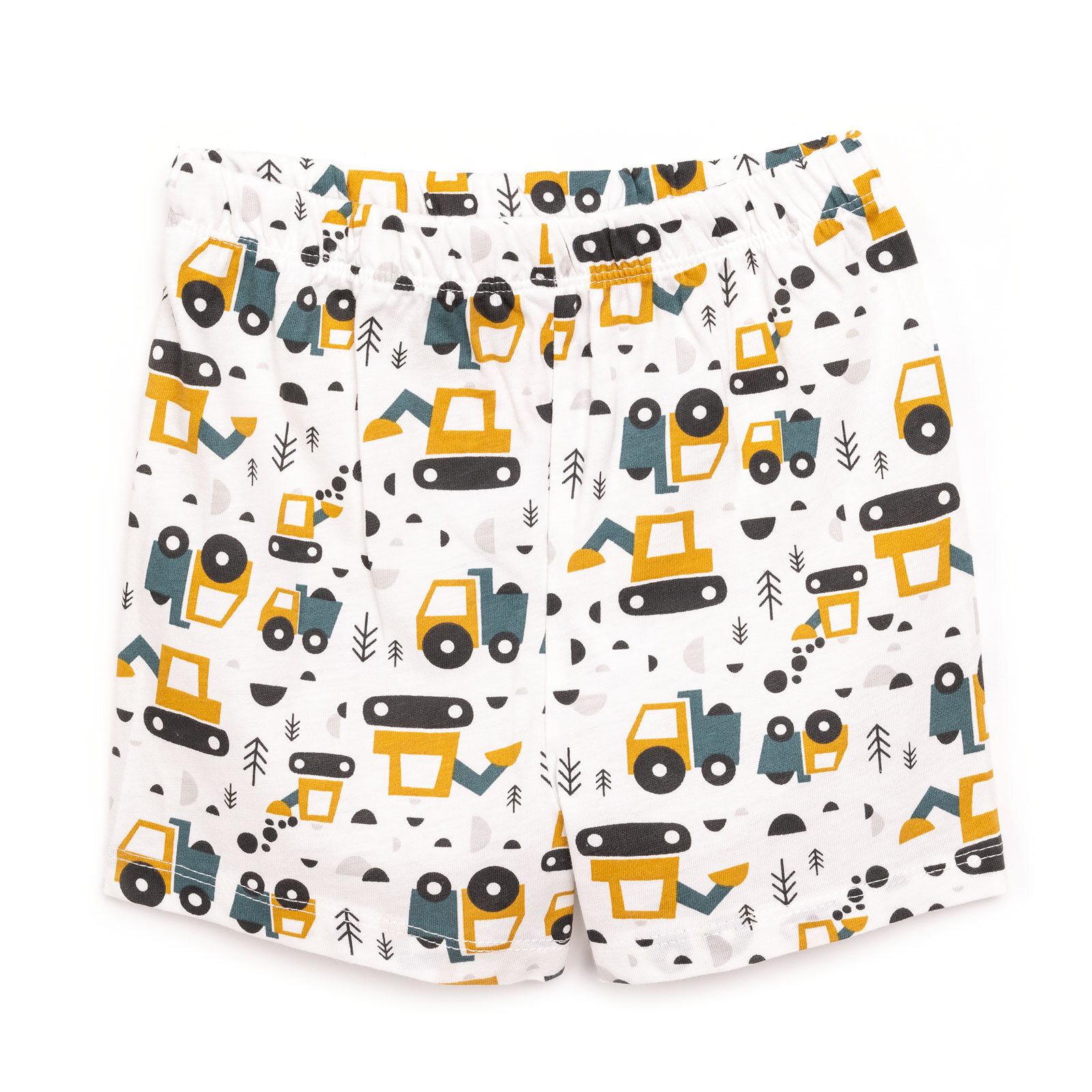 Erkek Kısa Kol Kamyon Desenli Bisiklet Yaka Pijama Takımı