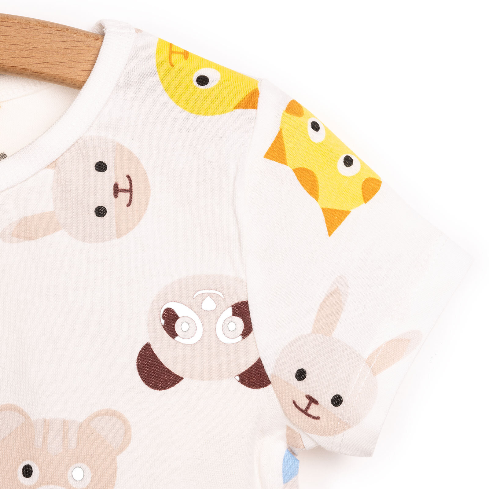 Erkek Kısa Kol Hayvan Desenli Bisiklet Yaka Pijama Takımı Erkek Kısa Kol Hayvan Desenli Bisiklet Yaka Pijama Takımı