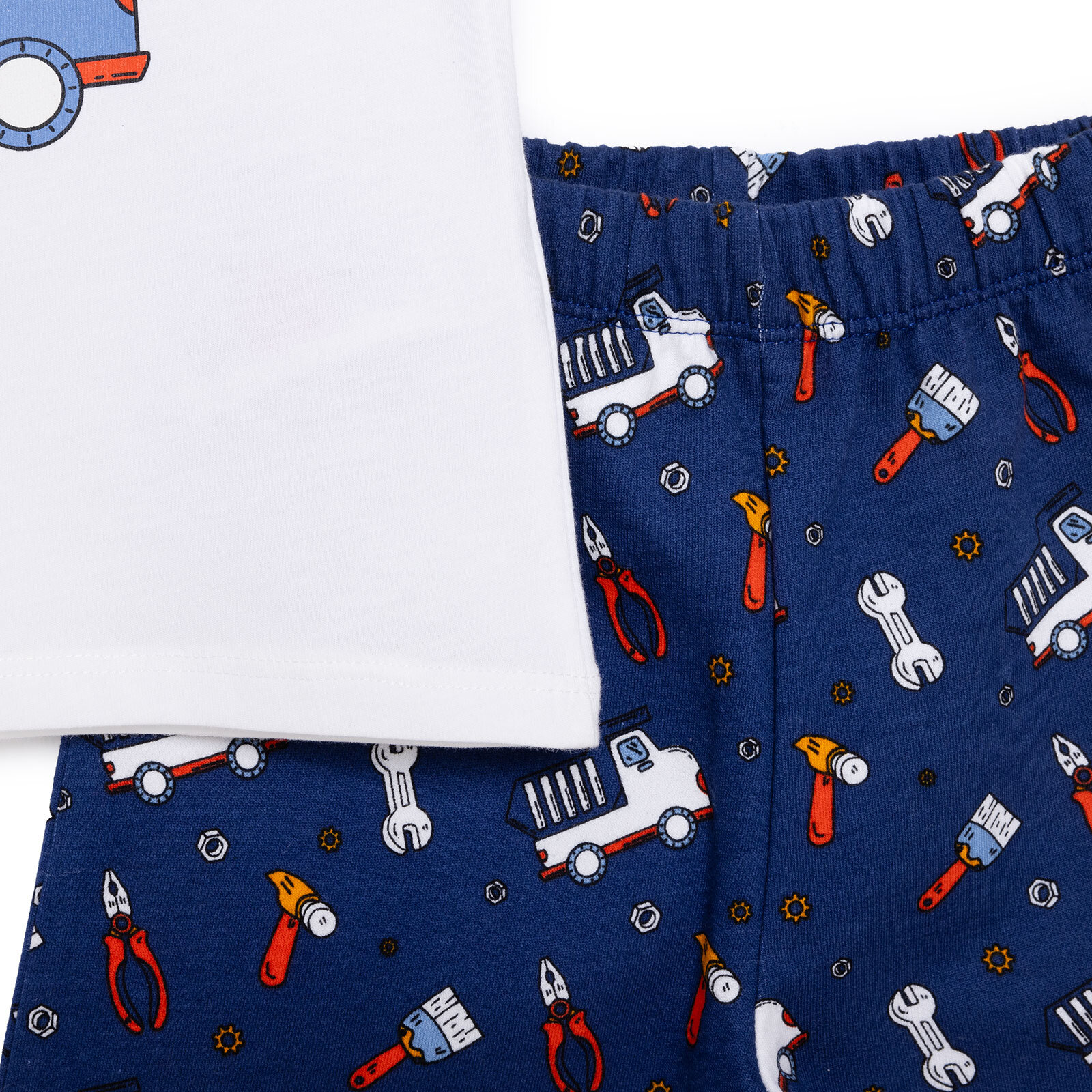 Basic Erkek Kamyonet ve Alet Baskılı Şortlu Takım Erkek Bebek