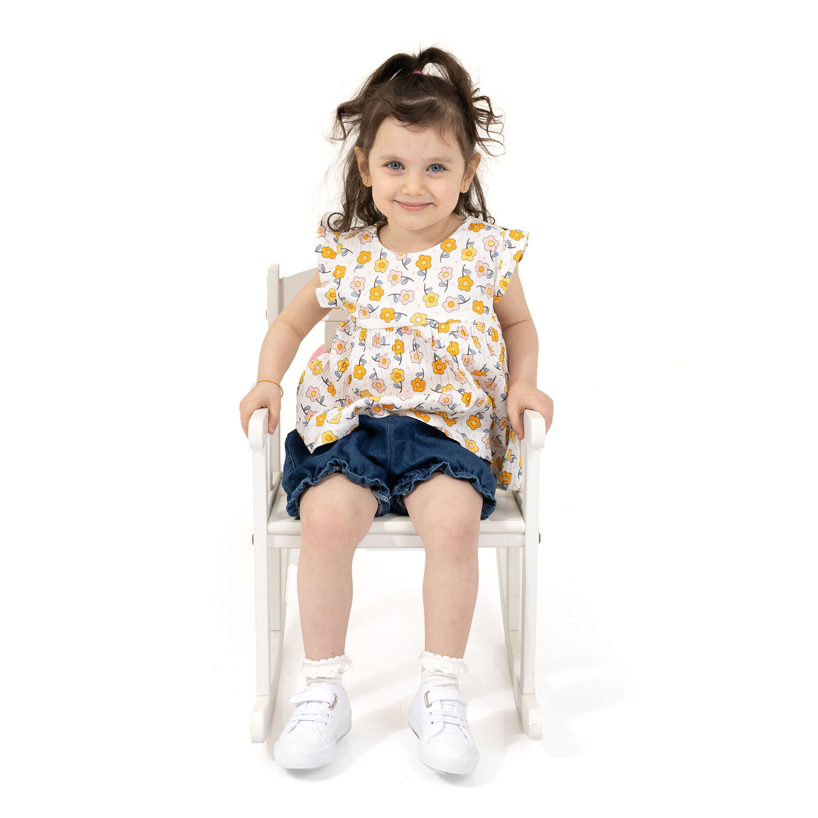 Flowers Kız Tshirt-Şort Kız Bebek