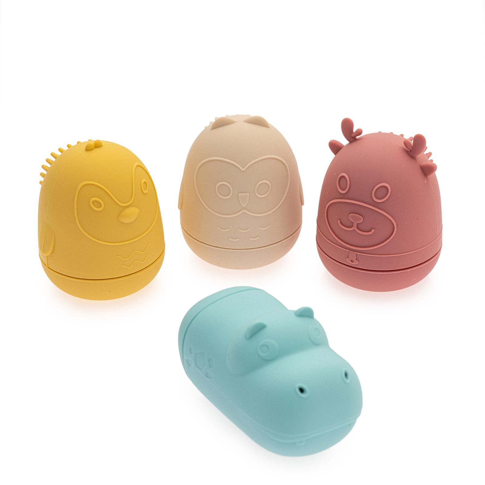 Oyuncaklı Yumuşak Silikon Bebek Saç ve Vücut Yıkama Arkadaşları 4'lü Oyuncaklı Yumuşak Silikon Bebek Saç ve Vücut Yıkama Arkadaşları 4'lü