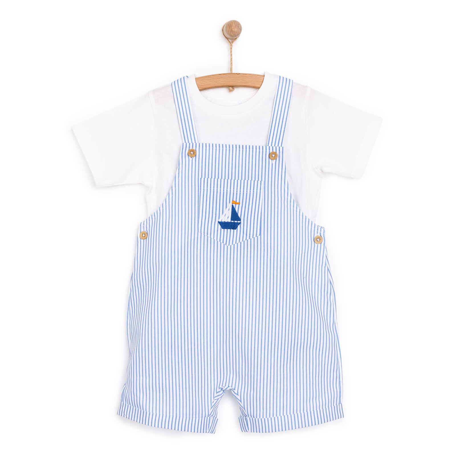 Little Sailor Erkek Salopet-Tshirt Erkek Bebek