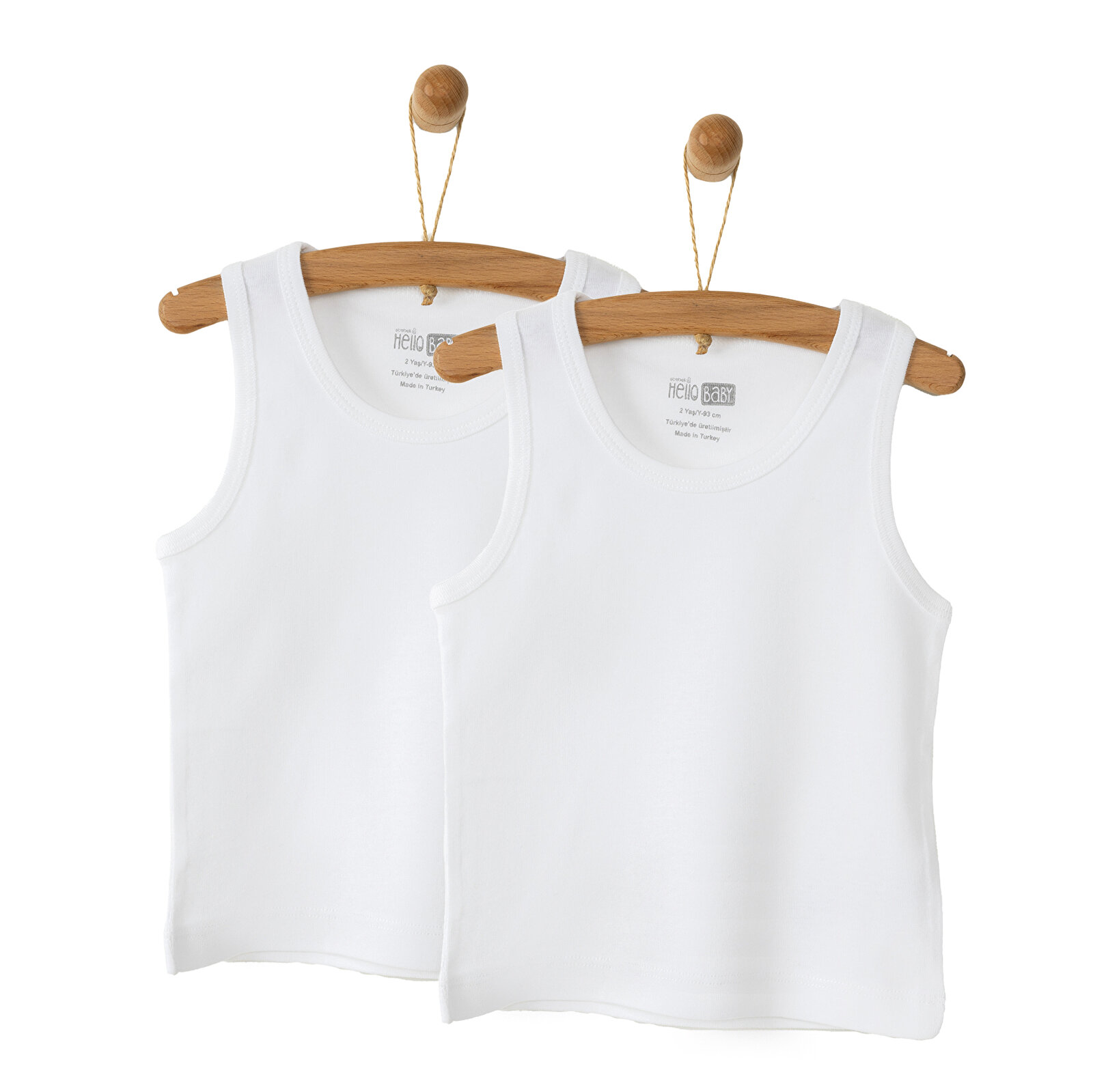 2'li Beyaz Atlet Erkek Bebek 2'li Beyaz Atlet Erkek Bebek