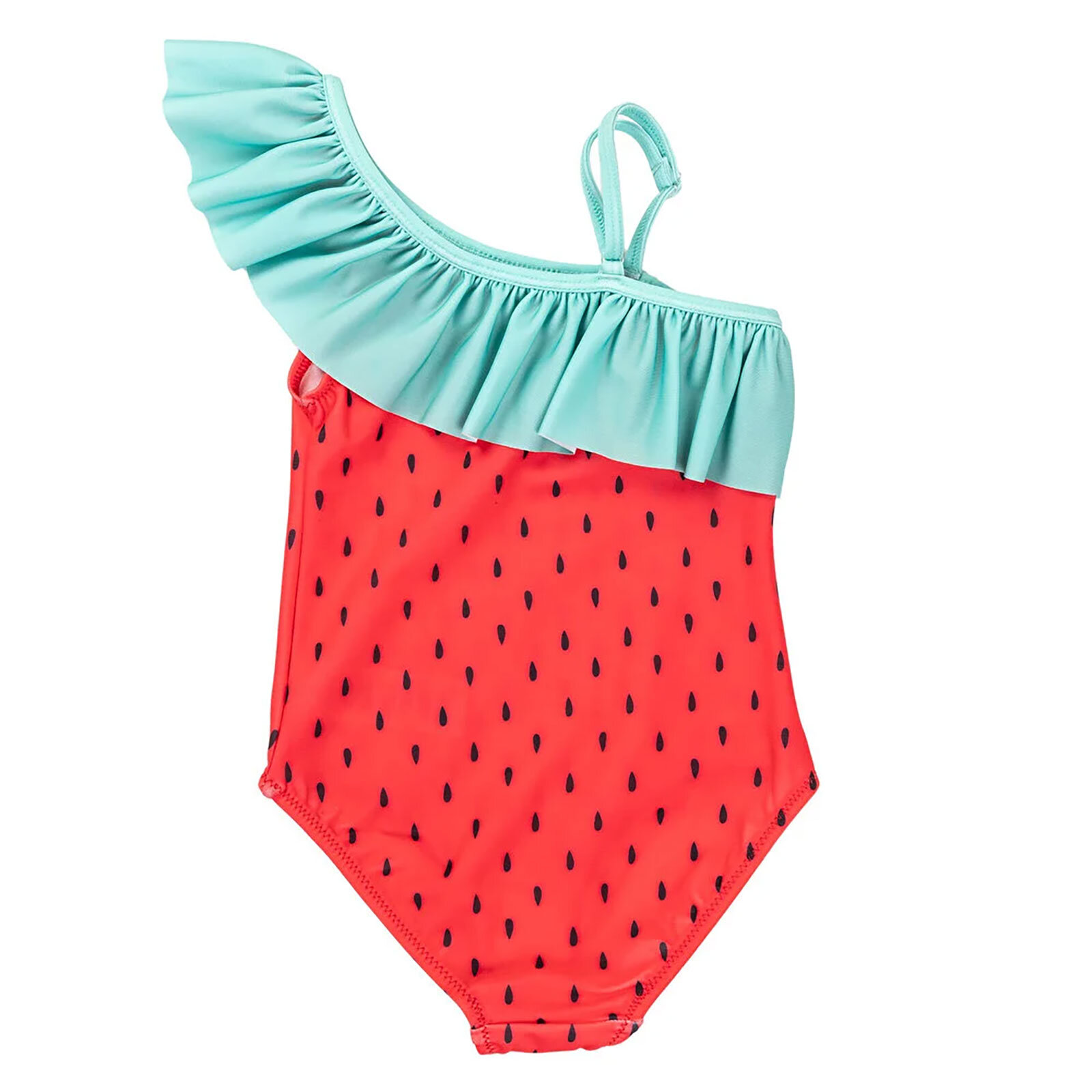 Çilek Tek Omuz Kız Mayo Kız Bebek