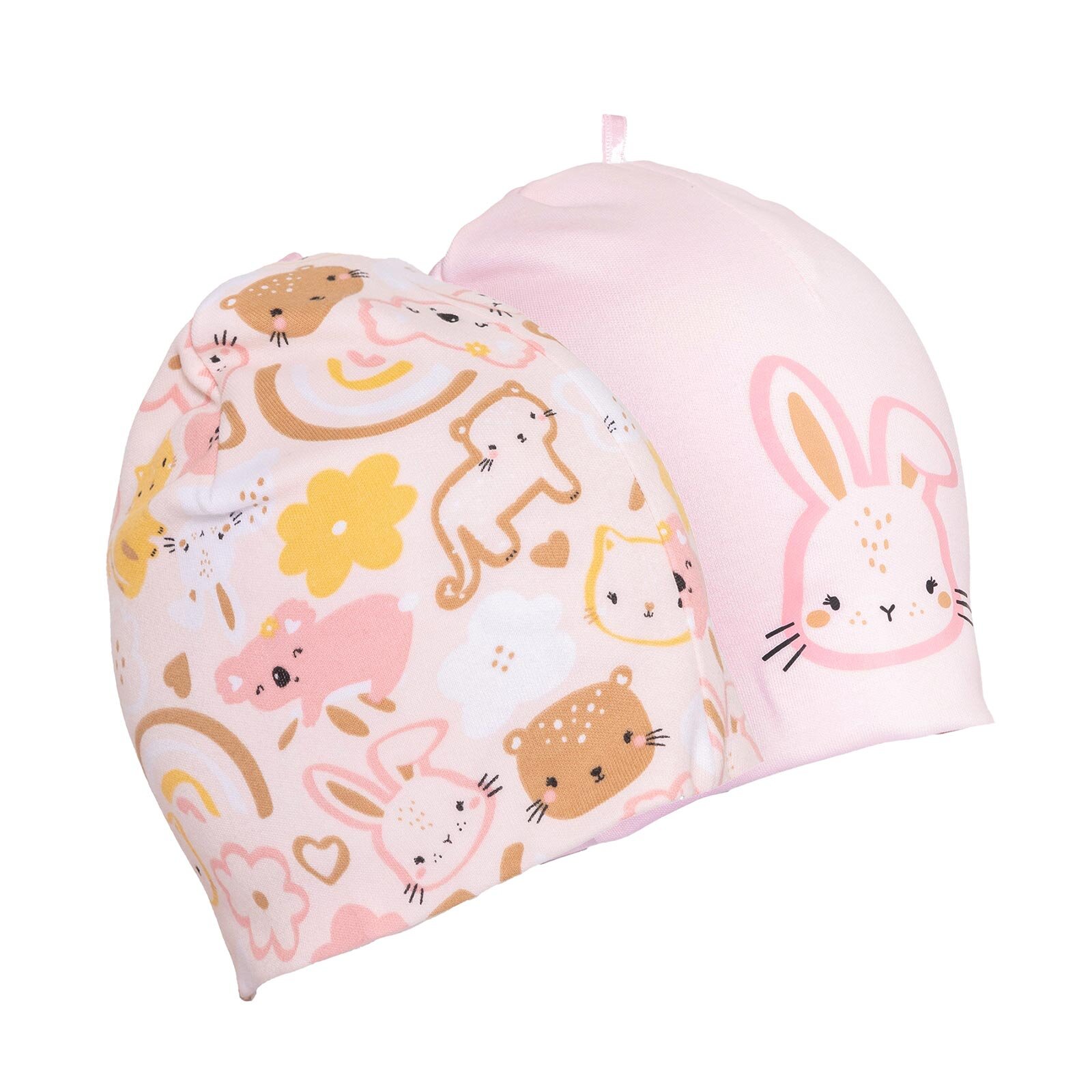 Tavşan Kız 2li Örme Bere Kız Bebek