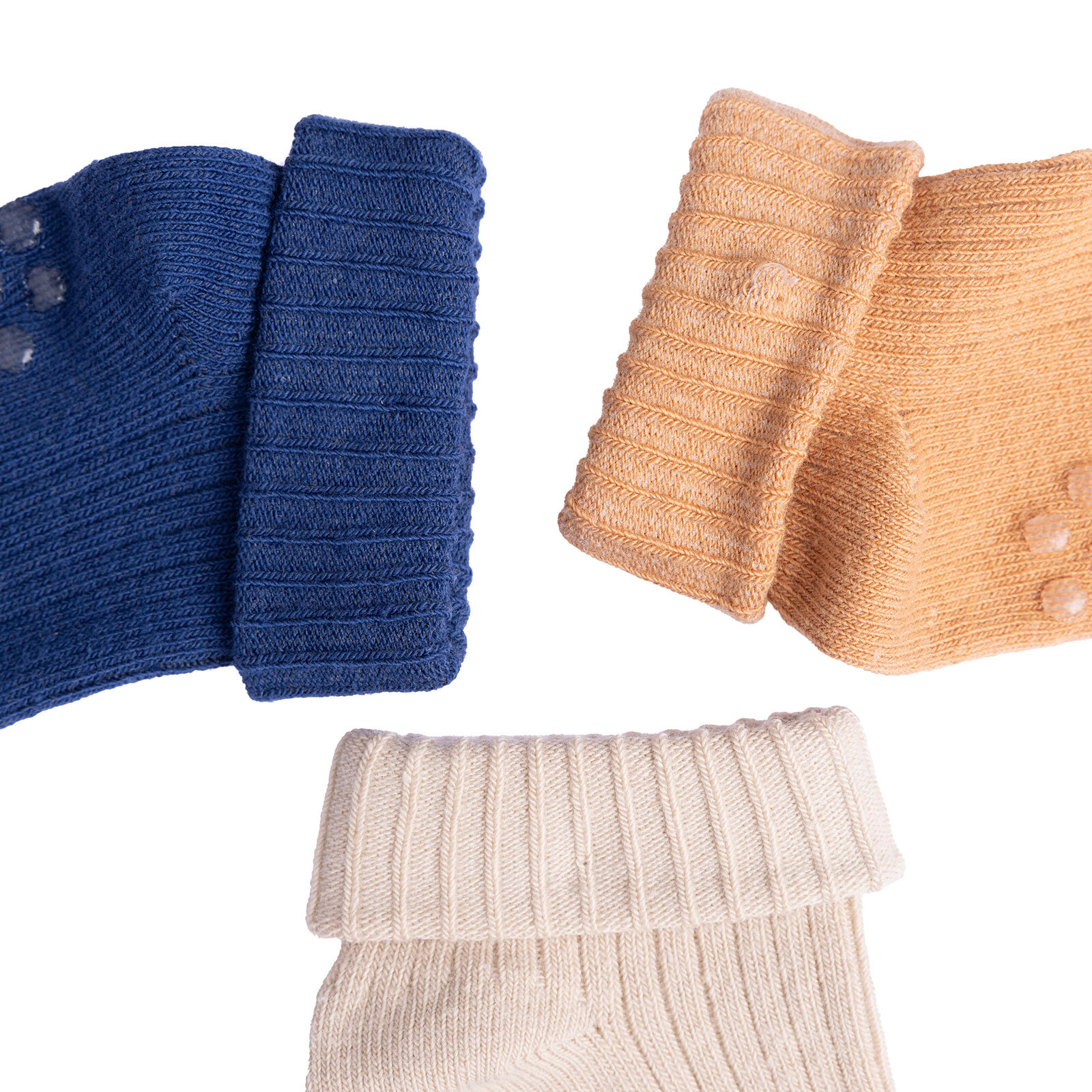 Erkek Bebek 3lü Kıvrık Çorap