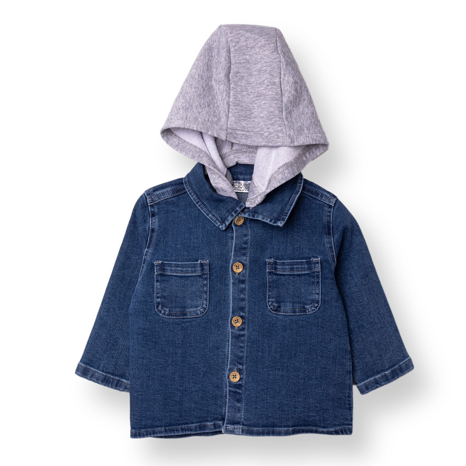 Erkek Bebek Circus Gömlek Denim Uzun Kol Erkek Bebek Circus Gömlek Denim Uzun Kol