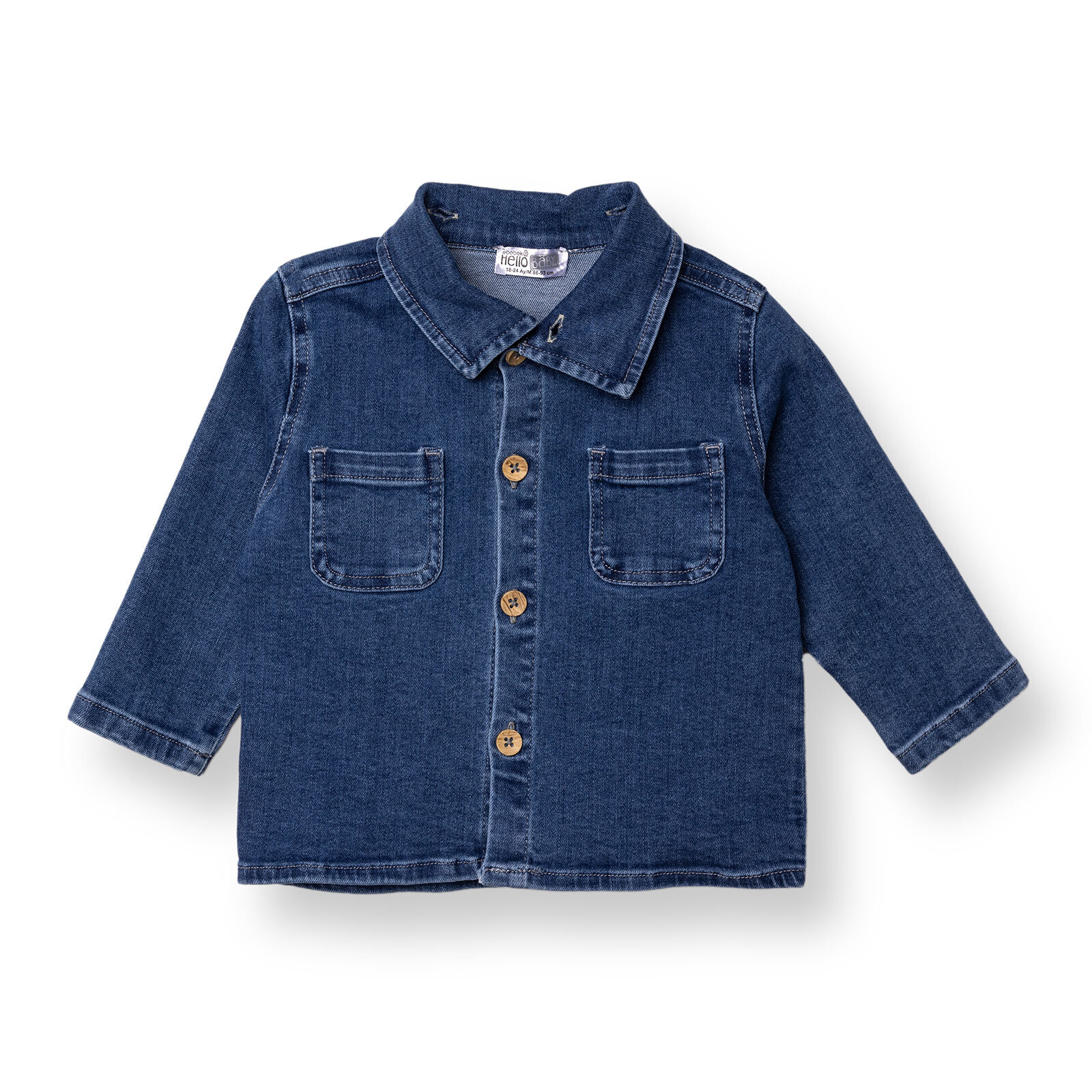 Erkek Bebek Circus Gömlek Denim Uzun Kol Erkek Bebek Circus Gömlek Denim Uzun Kol