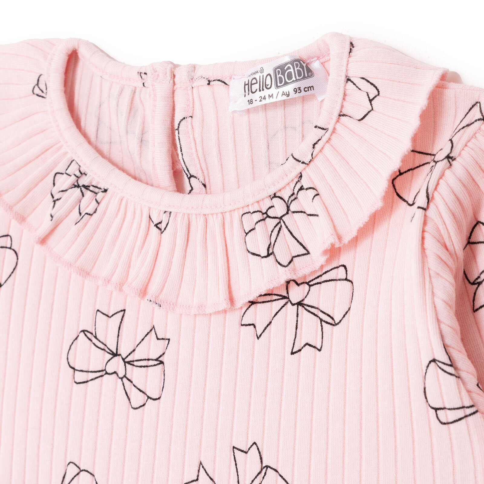 Kız Bebek Elbise Forest Flower Düğmeli Uzun Kol