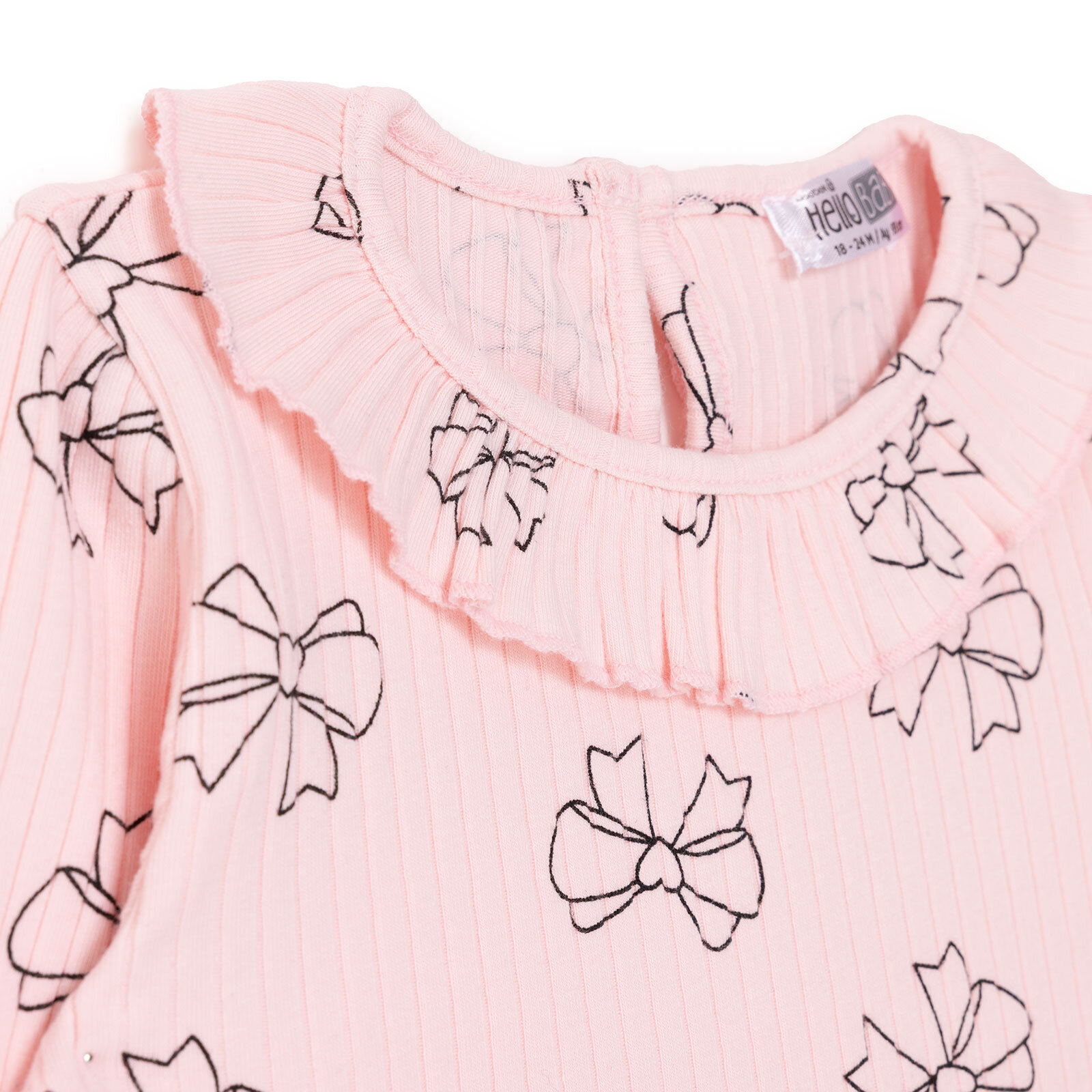 Kız Bebek Elbise Forest Flower Düğmeli Uzun Kol