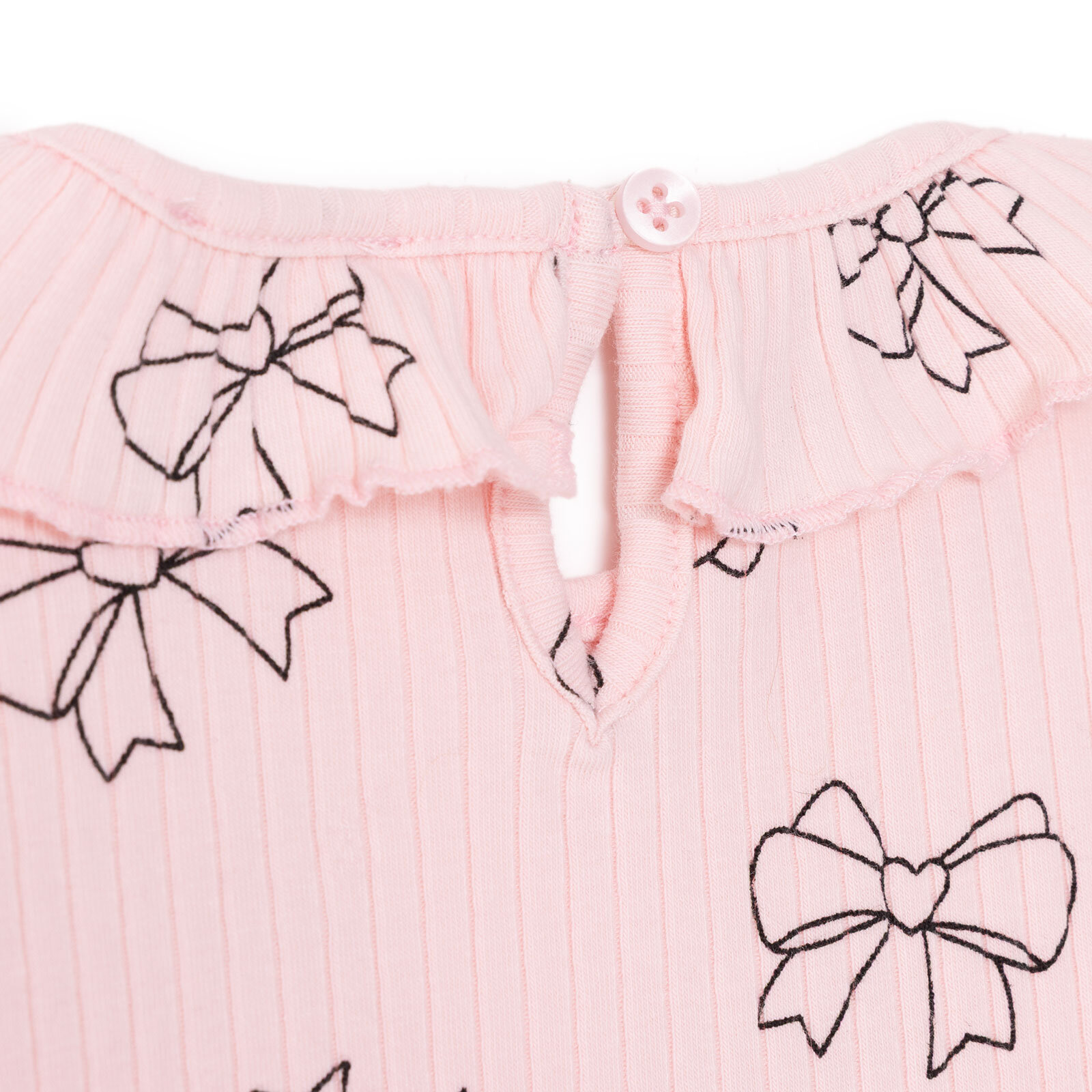 Kız Bebek Elbise Forest Flower Düğmeli Uzun Kol