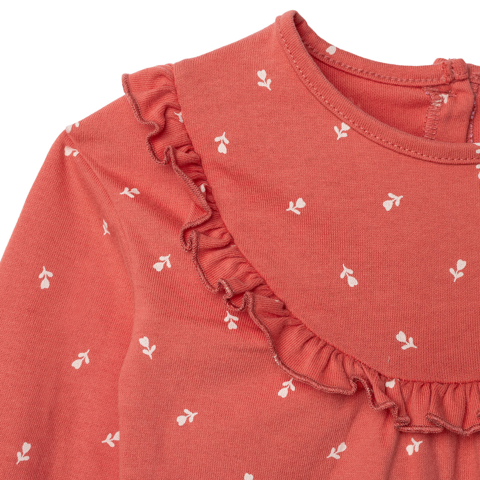 Kız Bebek Winter Cherry Elbise Fırçalı Süprem Bisiklet Yaka Uzun Kol