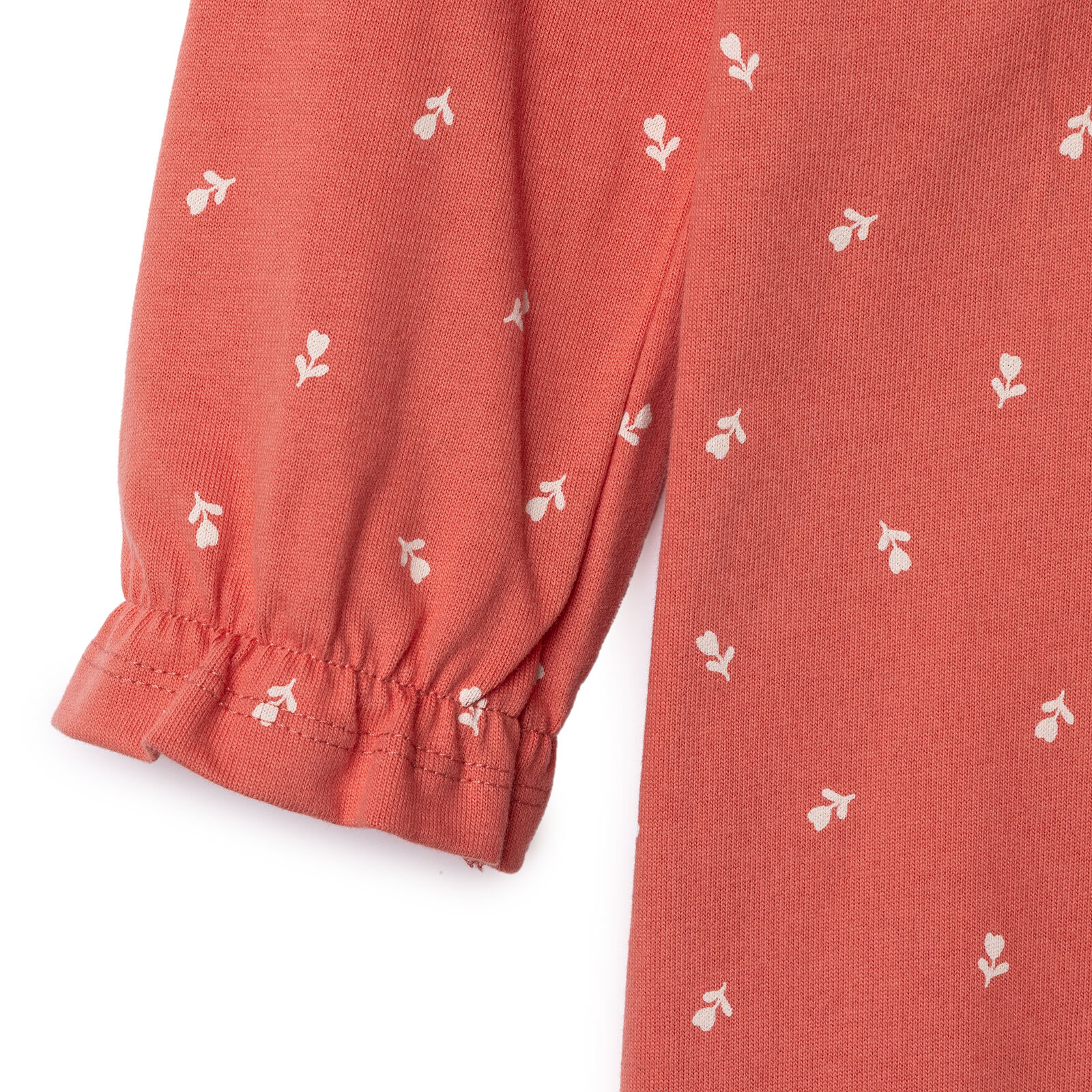 Kız Bebek Winter Cherry Elbise Fırçalı Süprem Bisiklet Yaka Uzun Kol