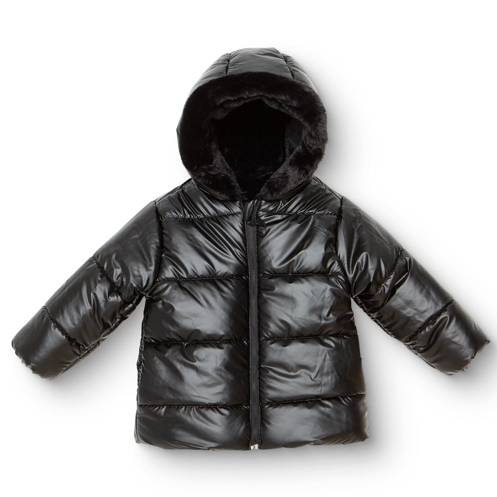 Kız Bebek Mont Çift Taraflı Fermuarlı Uzun Kol