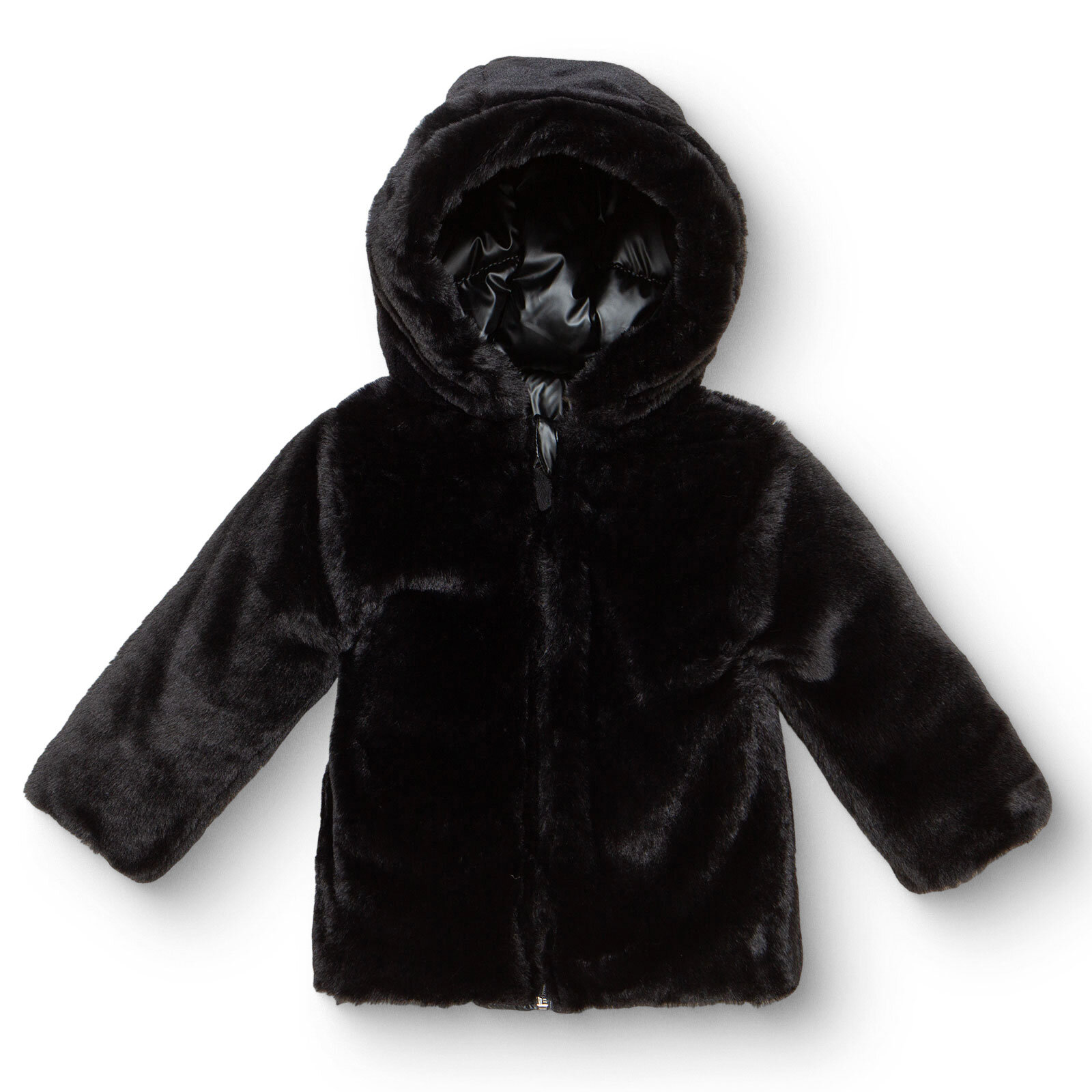 Kız Bebek Mont Çift Taraflı Fermuarlı Uzun Kol