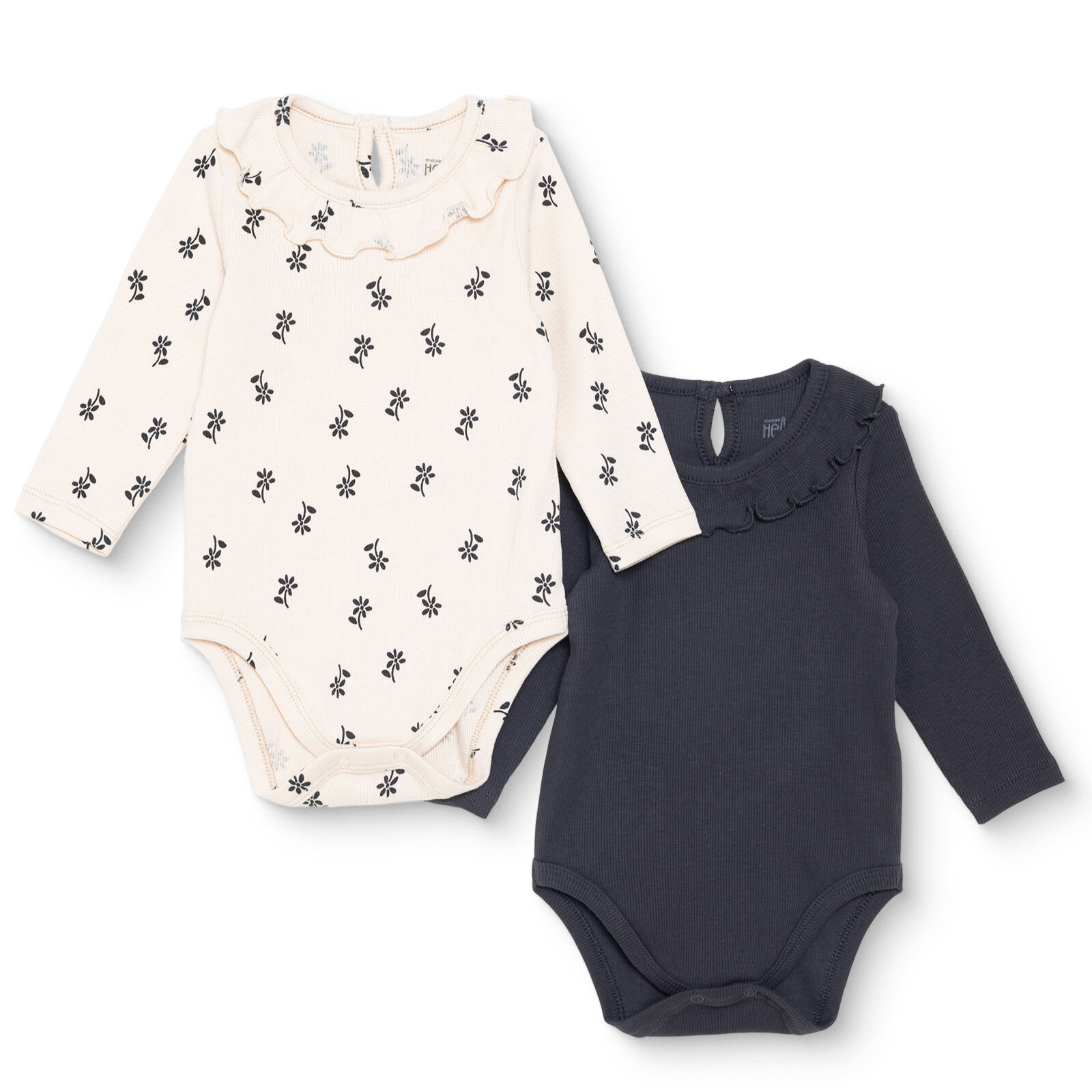 Kız Bebek 2li Uzun Kol Body Kaşkorse Fırfırlı Yaka Uzun Kol Kız Bebek 2li Uzun Kol Body Kaşkorse Fırfırlı Yaka Uzun Kol