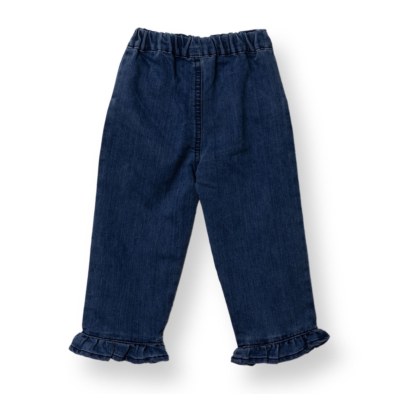 Kız Bebek Floral Teddy Bear Denim Pantolon Duble Paça Kız Bebek Floral Teddy Bear Denim Pantolon Duble Paça