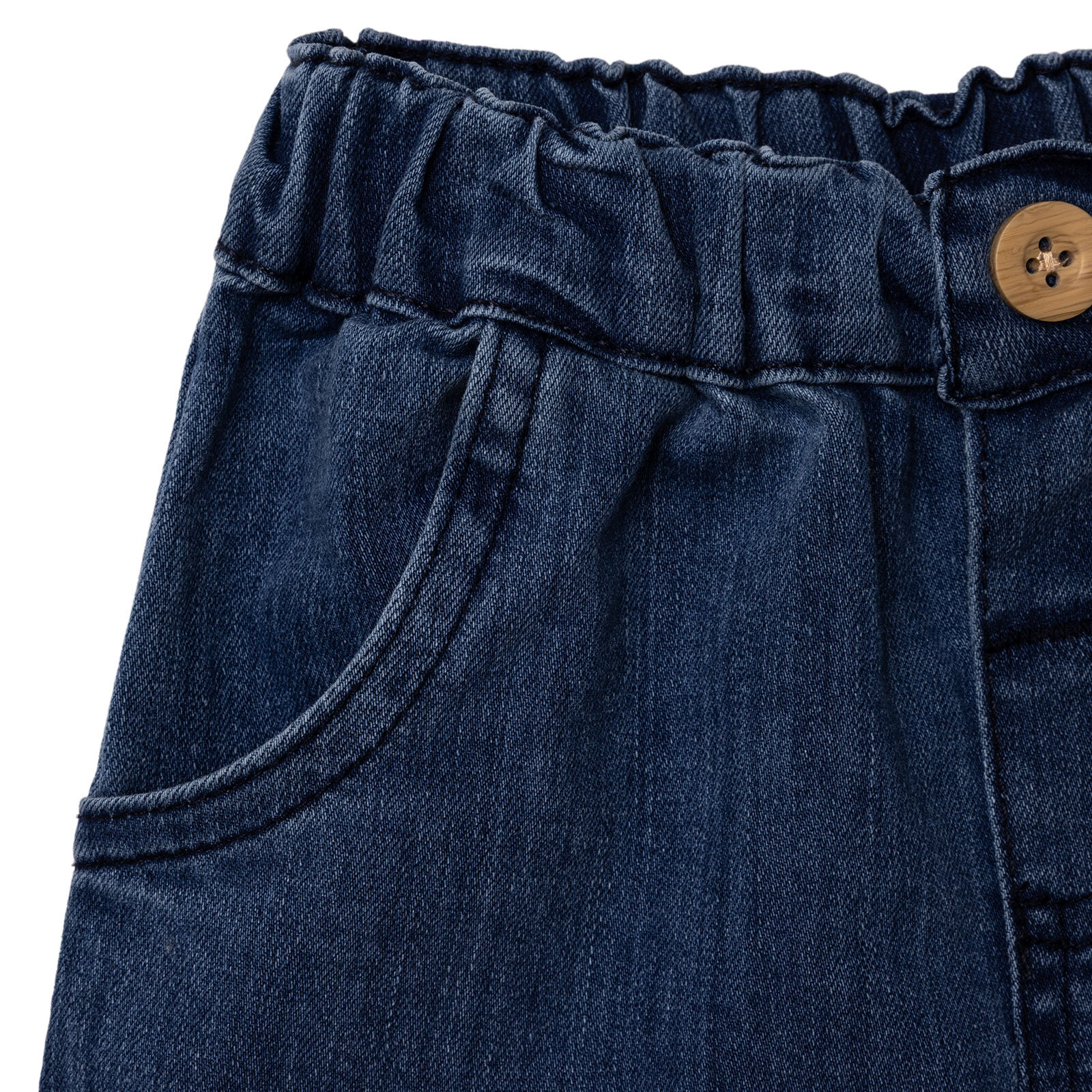 Kız Bebek Floral Teddy Bear Denim Pantolon Duble Paça Kız Bebek Floral Teddy Bear Denim Pantolon Duble Paça