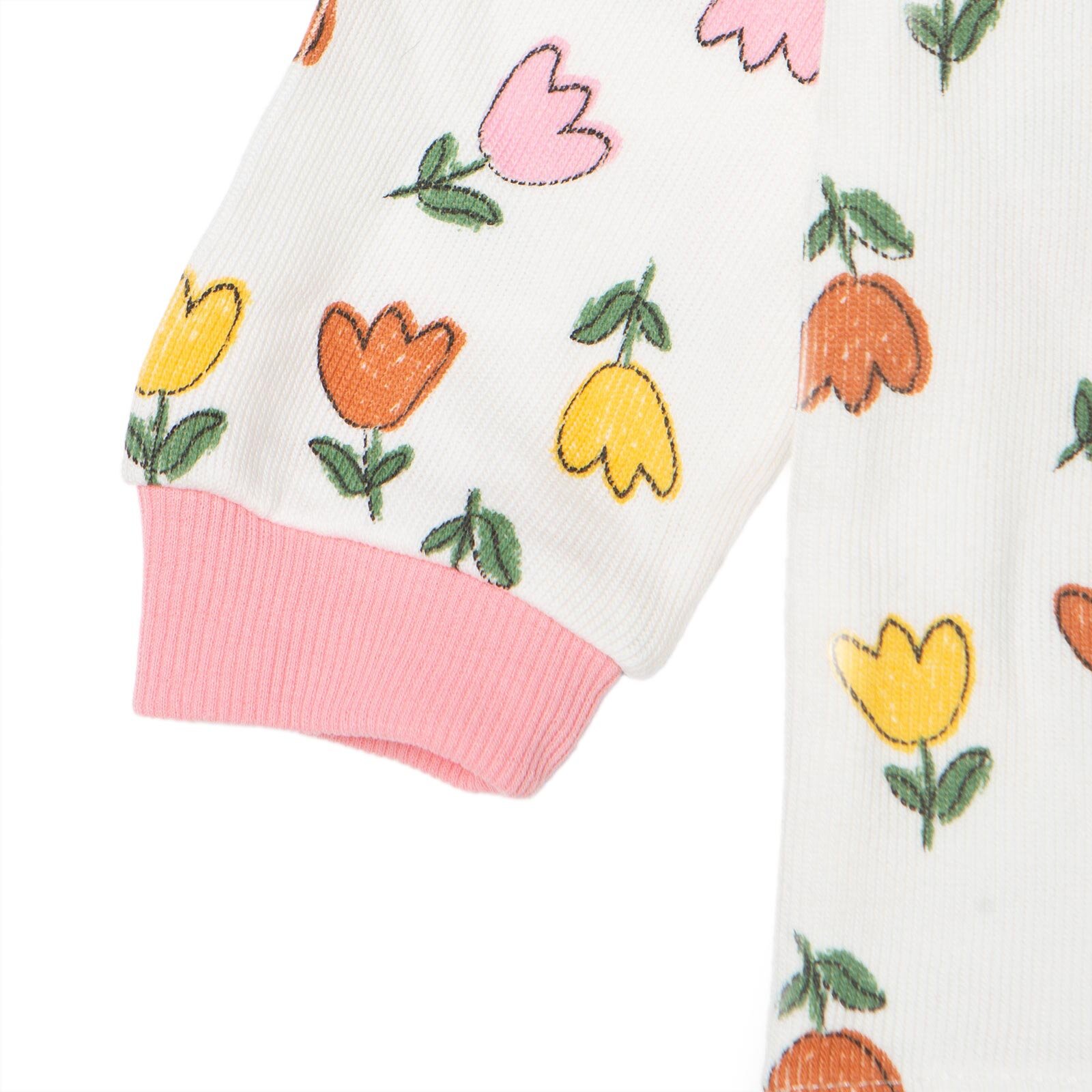 Kız Bebek Uzun Kol Pijama Takımı Selanik Bisiklet Yaka Ribanalı Paça