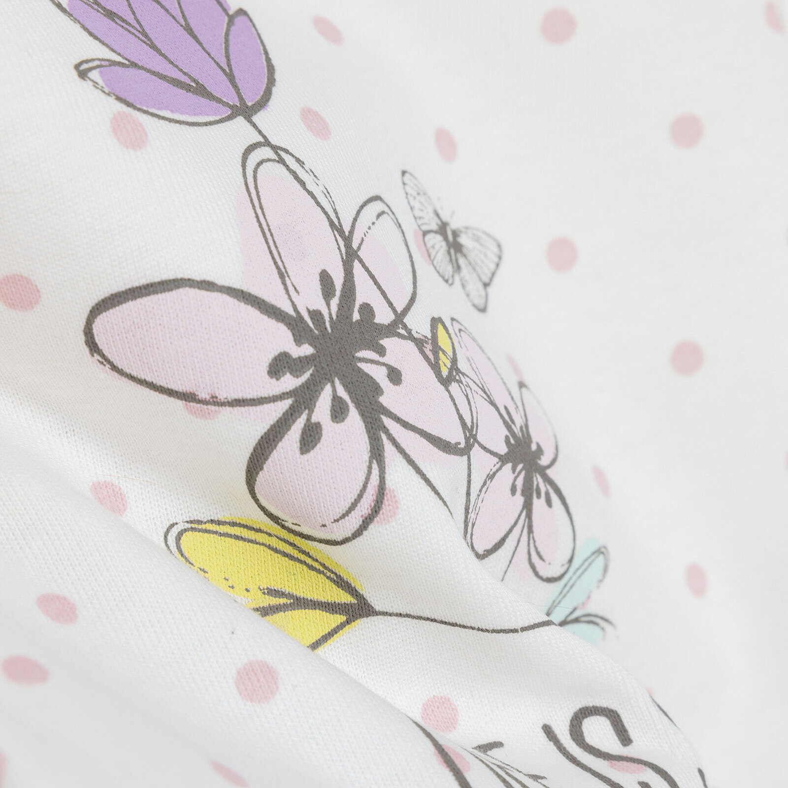 Kız Bebek Uzun Kol Body Ribana Çıtçıtlı Yaka Uzun Kol