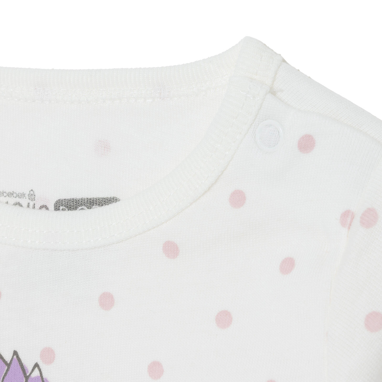 Kız Bebek Uzun Kol Body Ribana Çıtçıtlı Yaka Uzun Kol