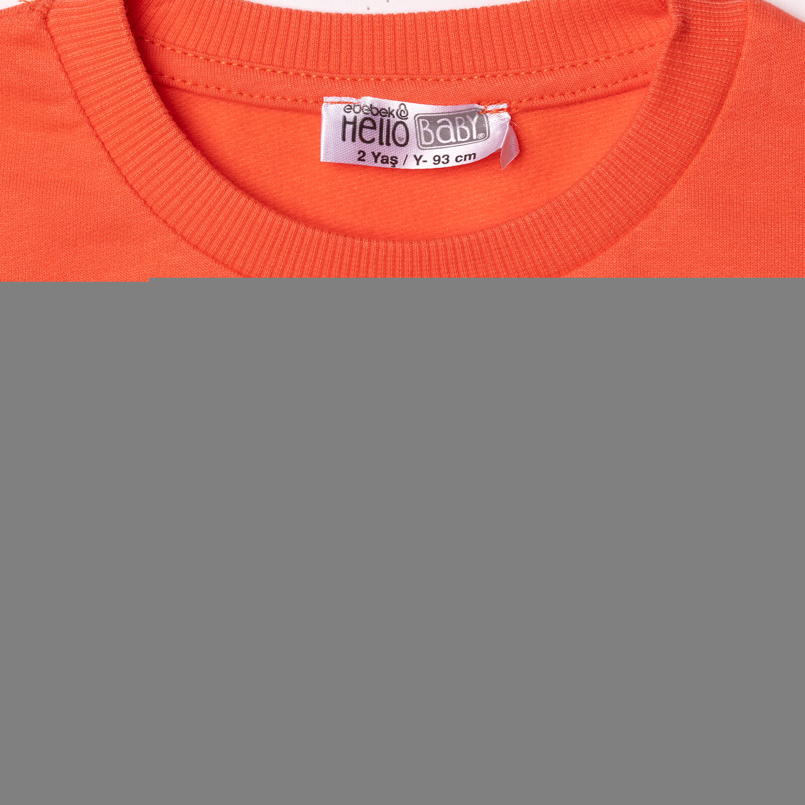 Kız Bebek Sweatshirt İki İplik Bisiklet Yaka Uzun Kol