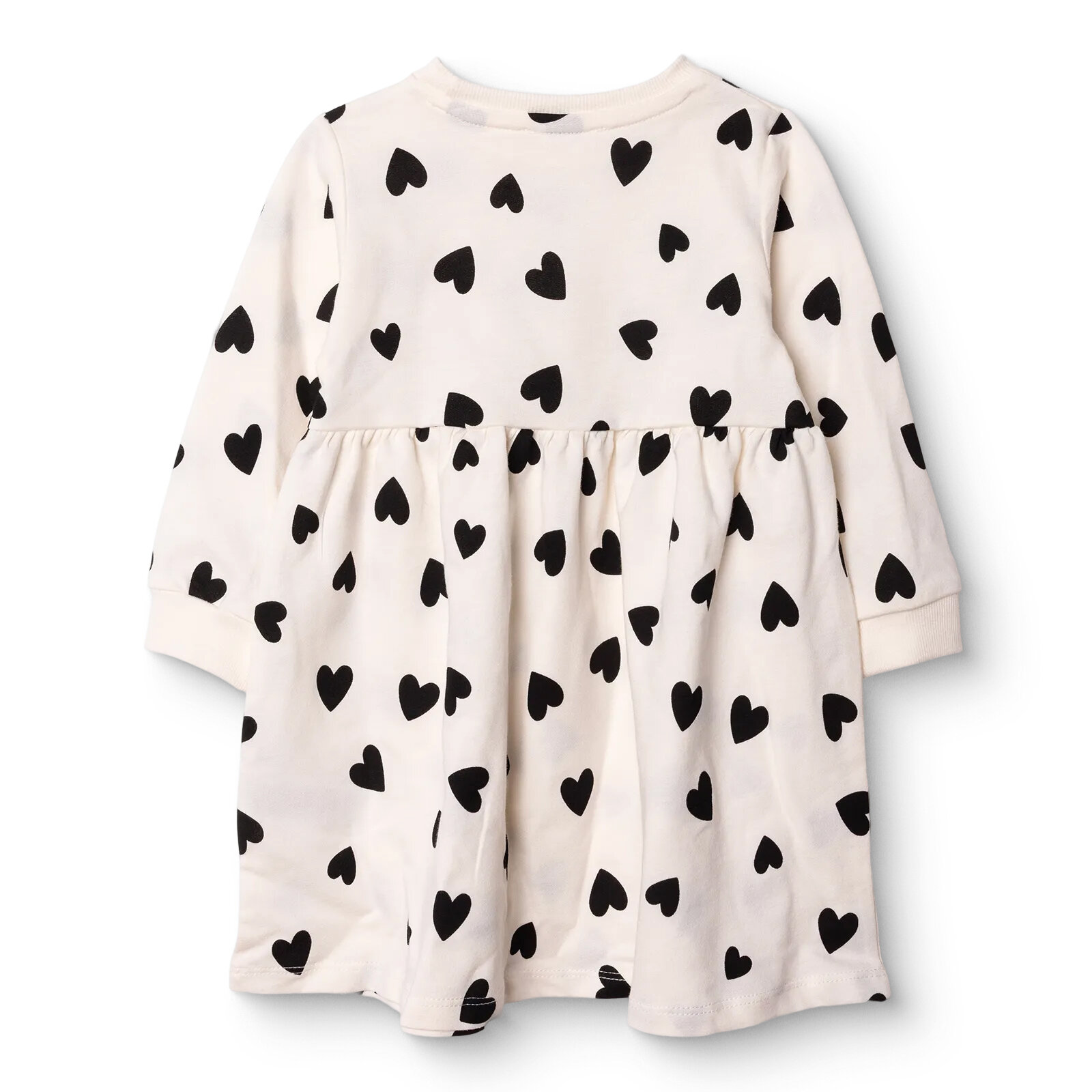 Kız Bebek Elbise İki İplik Bisiklet Yaka Uzun Kol