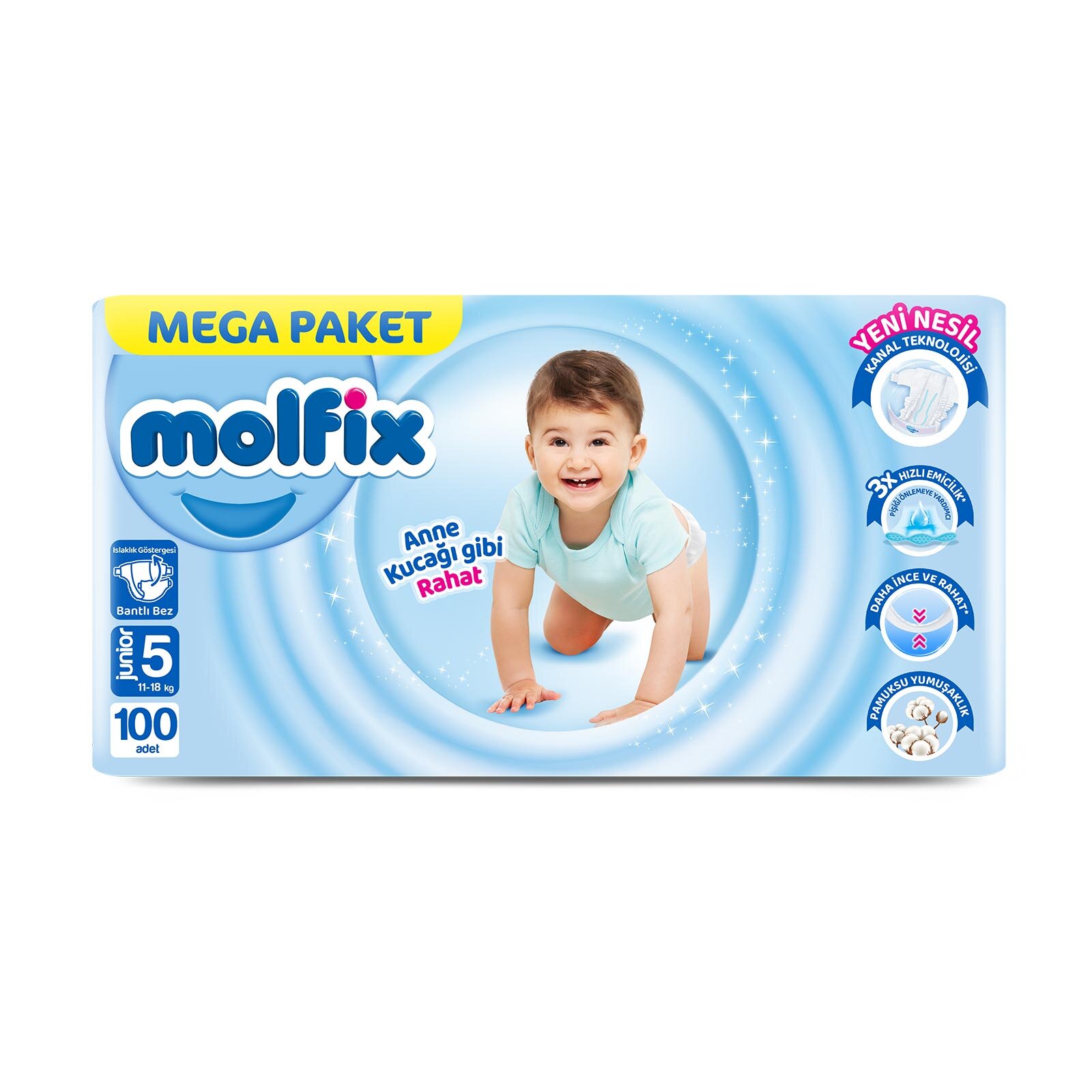 Molfıx Mega Paket 5 Beden 100 Adet Molfıx Mega Paket 5 Beden 100 Adet