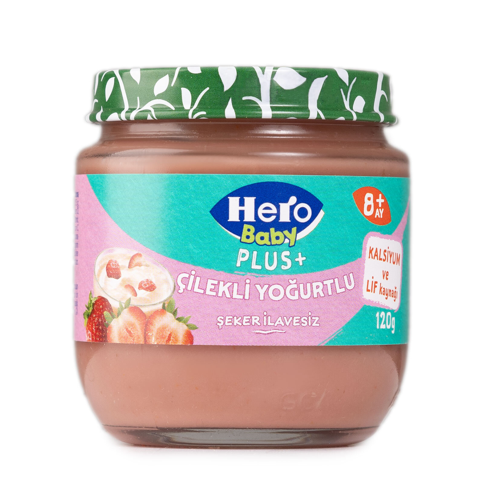 Prebiyotikli Çilekli Yoğurtlu Kavanoz Mama 120 gr