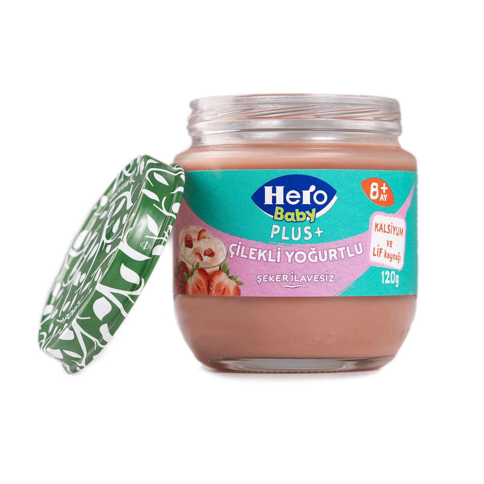 Prebiyotikli Çilekli Yoğurtlu Kavanoz Mama 120 gr