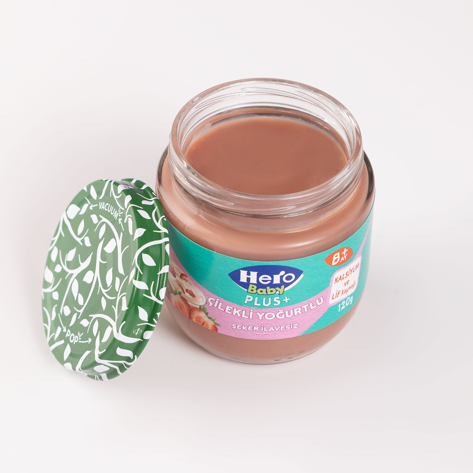 Prebiyotikli Çilekli Yoğurtlu Kavanoz Mama 120 gr