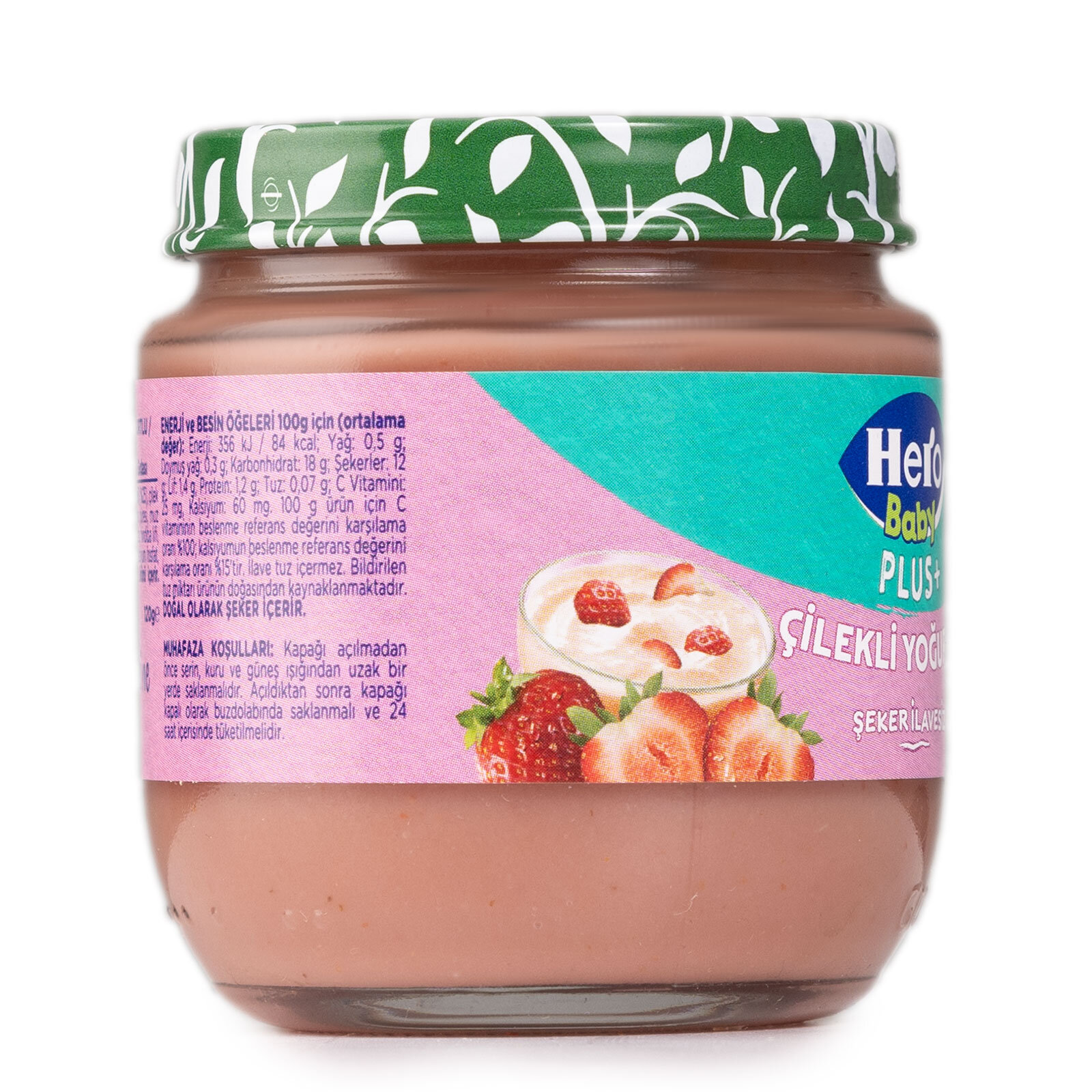 Prebiyotikli Çilekli Yoğurtlu Kavanoz Mama 120 gr