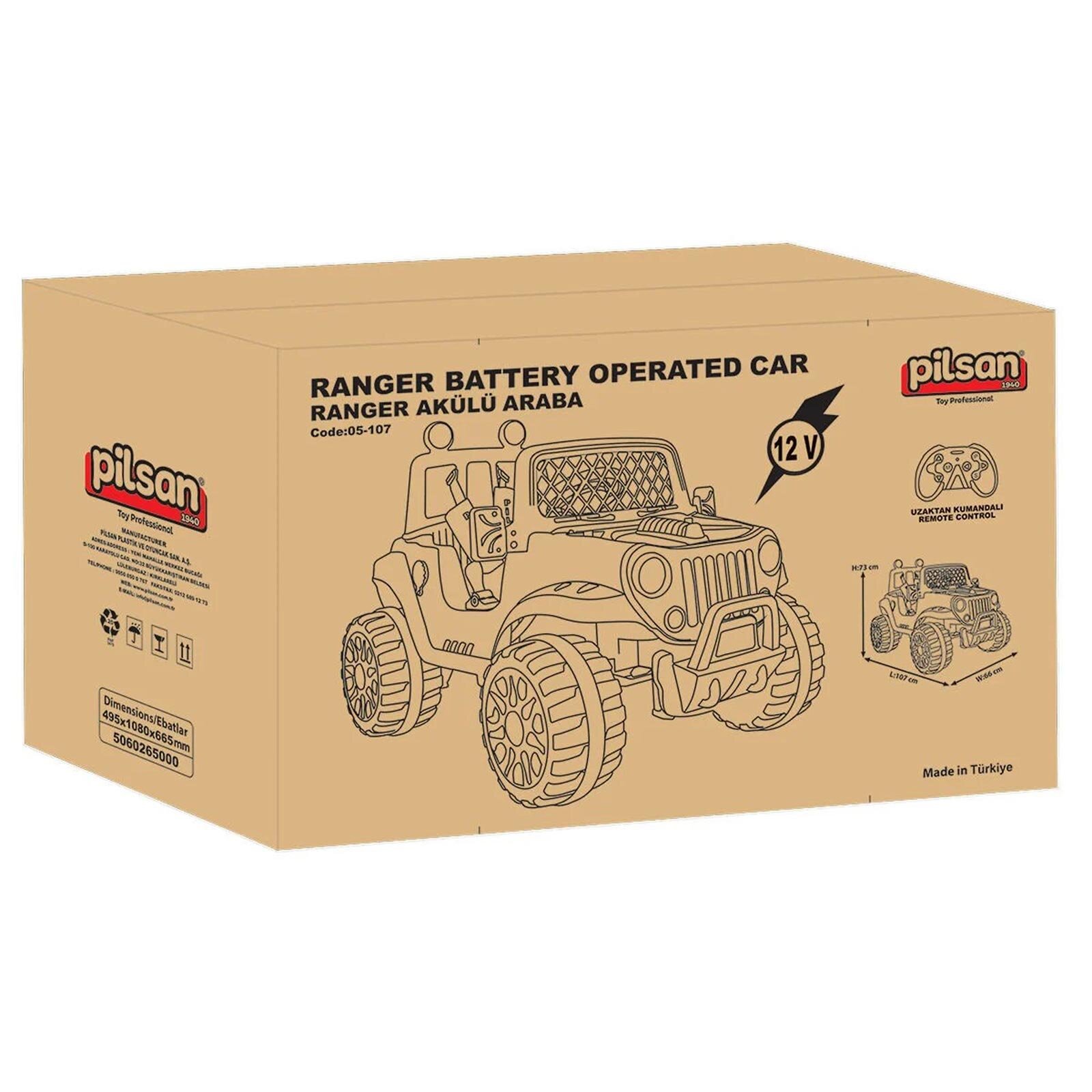 Pilsan Ranger 12V Akülü Araba