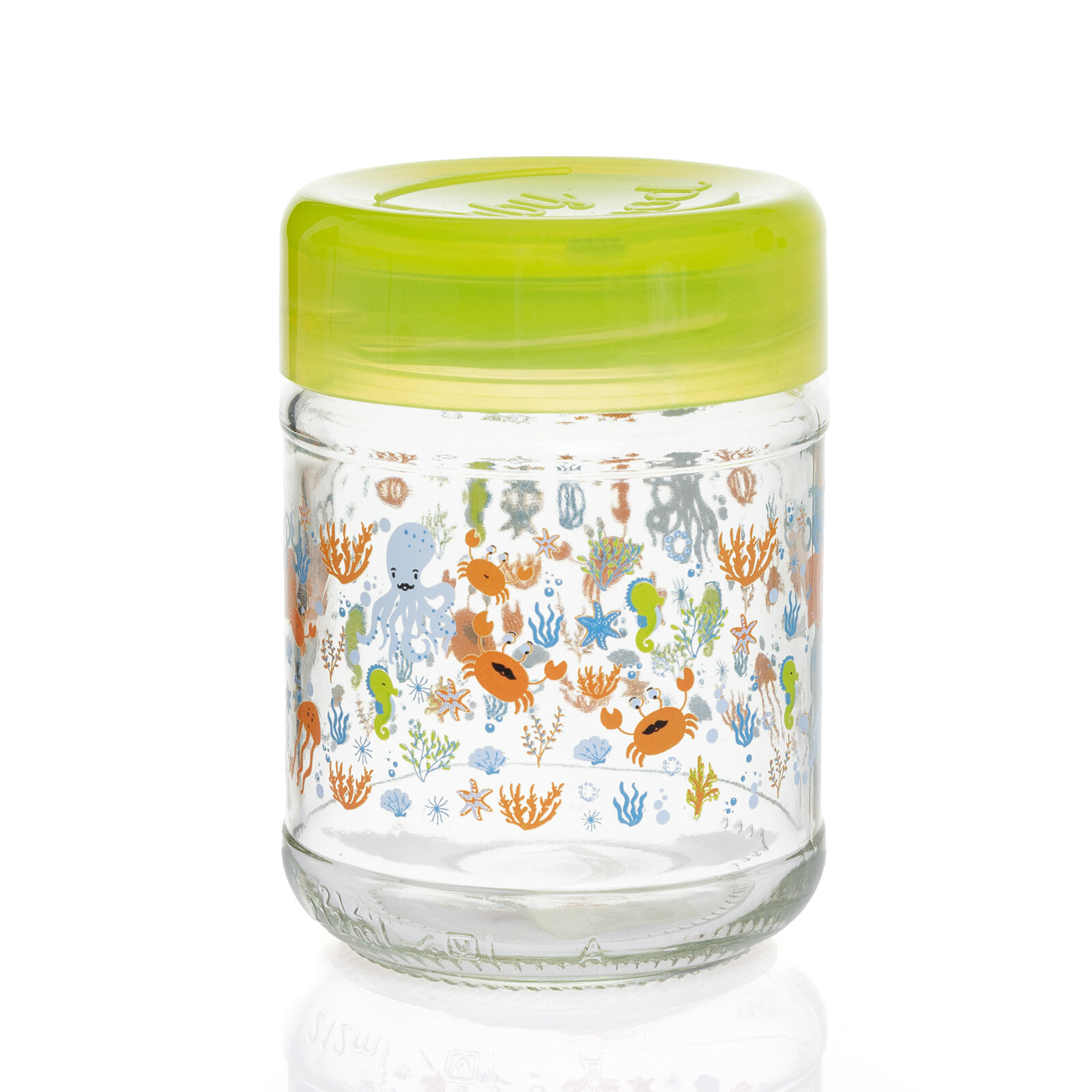  Cam Mavi Bebek Mama Kavanozu 200 ml