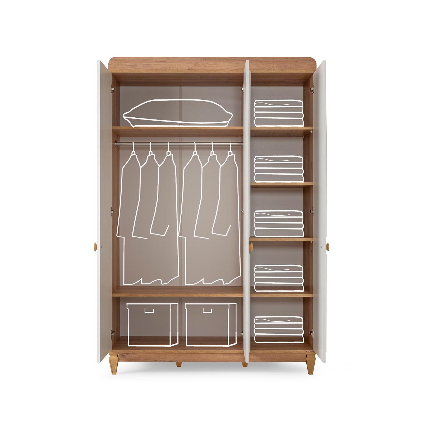 Happy 3 Kapılı Dolap