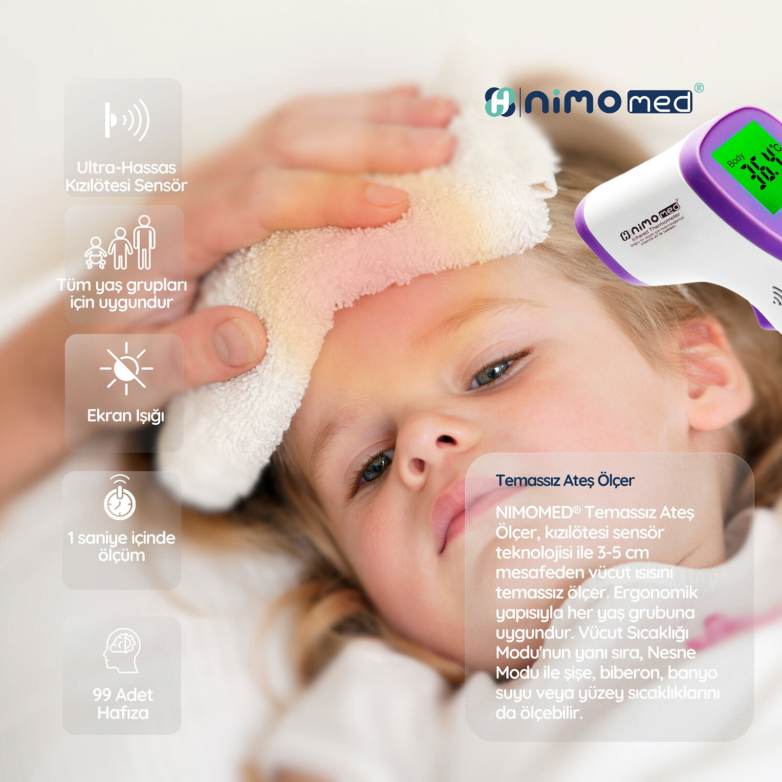 HNK-TB-01 Temassız Kızılötesi Ateş Ölçer HNK-TB-01 Temassız Kızılötesi Ateş Ölçer