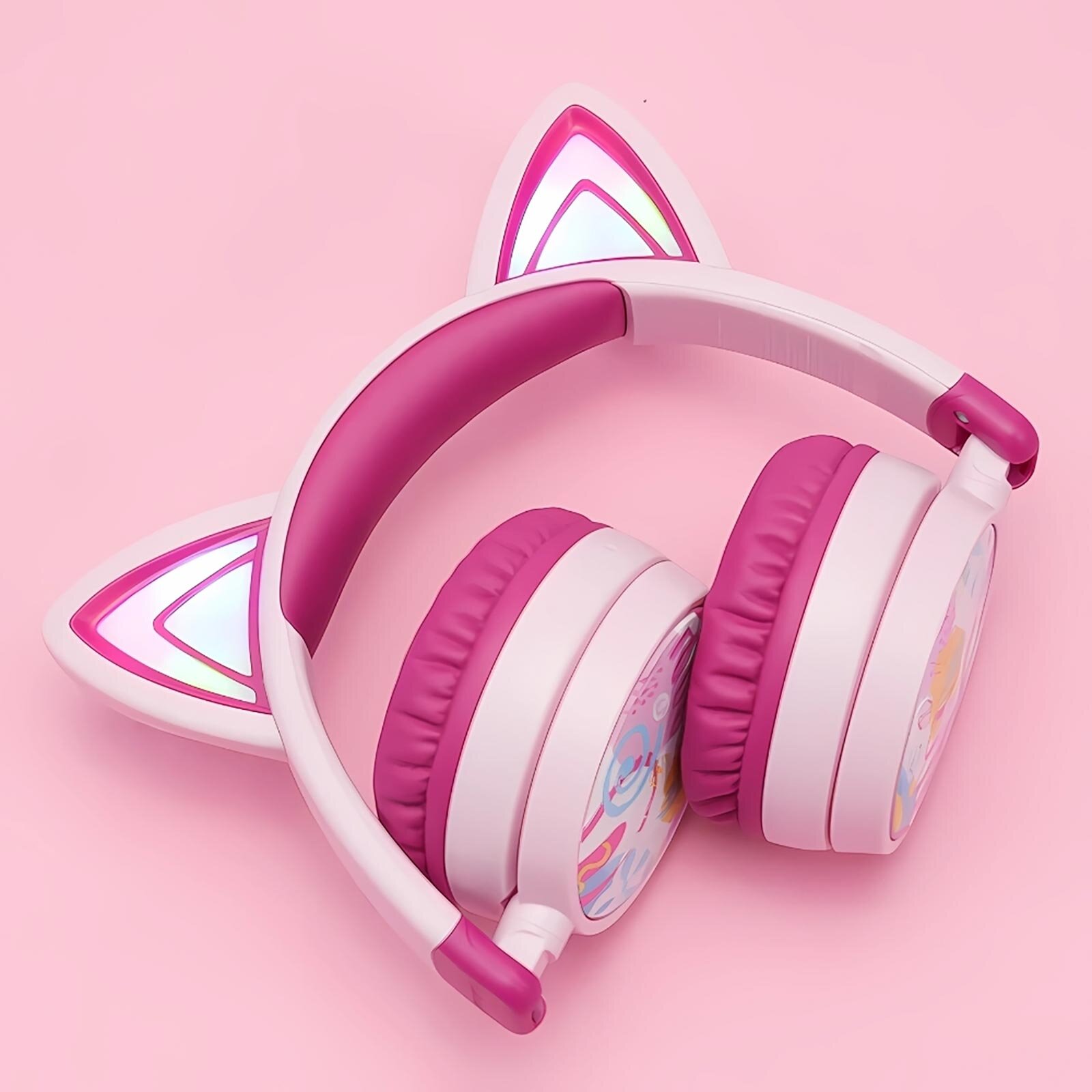 Kedi Kulaklı Led Işıklı Güvenli Ses Sınırlı 60 Saat Oynatma Süreli Bluetooth Çocuk Kulak Kedi Kulaklı Led Işıklı Güvenli Ses Sınırlı 60 Saat Oynatma Süreli Bluetooth Çocuk Kulak