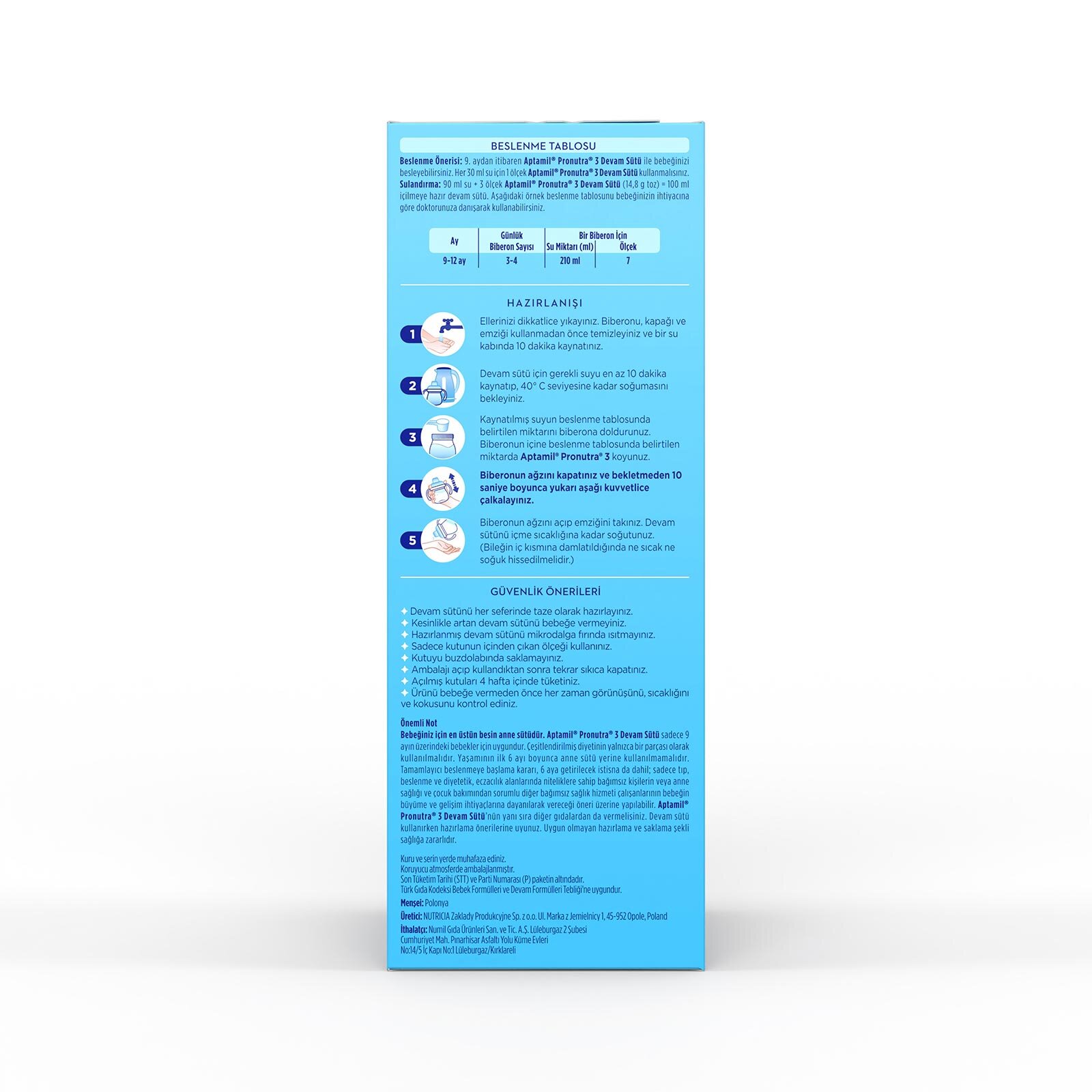 3 Pronutra Bebek Çocuk Sütü 600 gr.