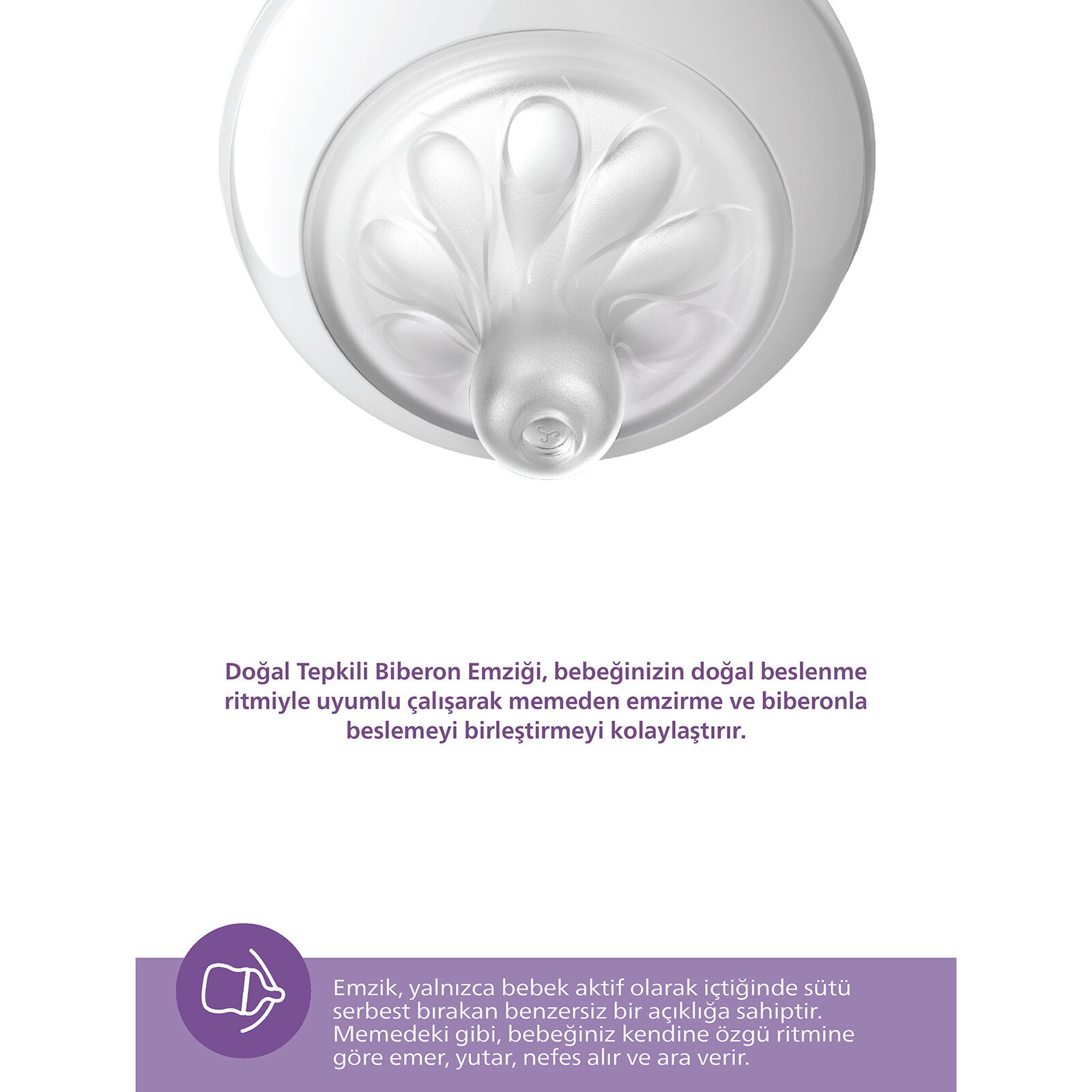 Doğal Tepkili PP 2'li Biberon Seti 125ml 0+ Ay