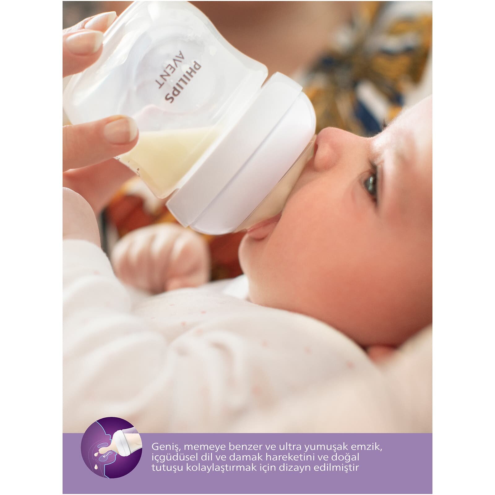 Doğal Tepkili PP 2'li Biberon Seti 125ml 0+ Ay