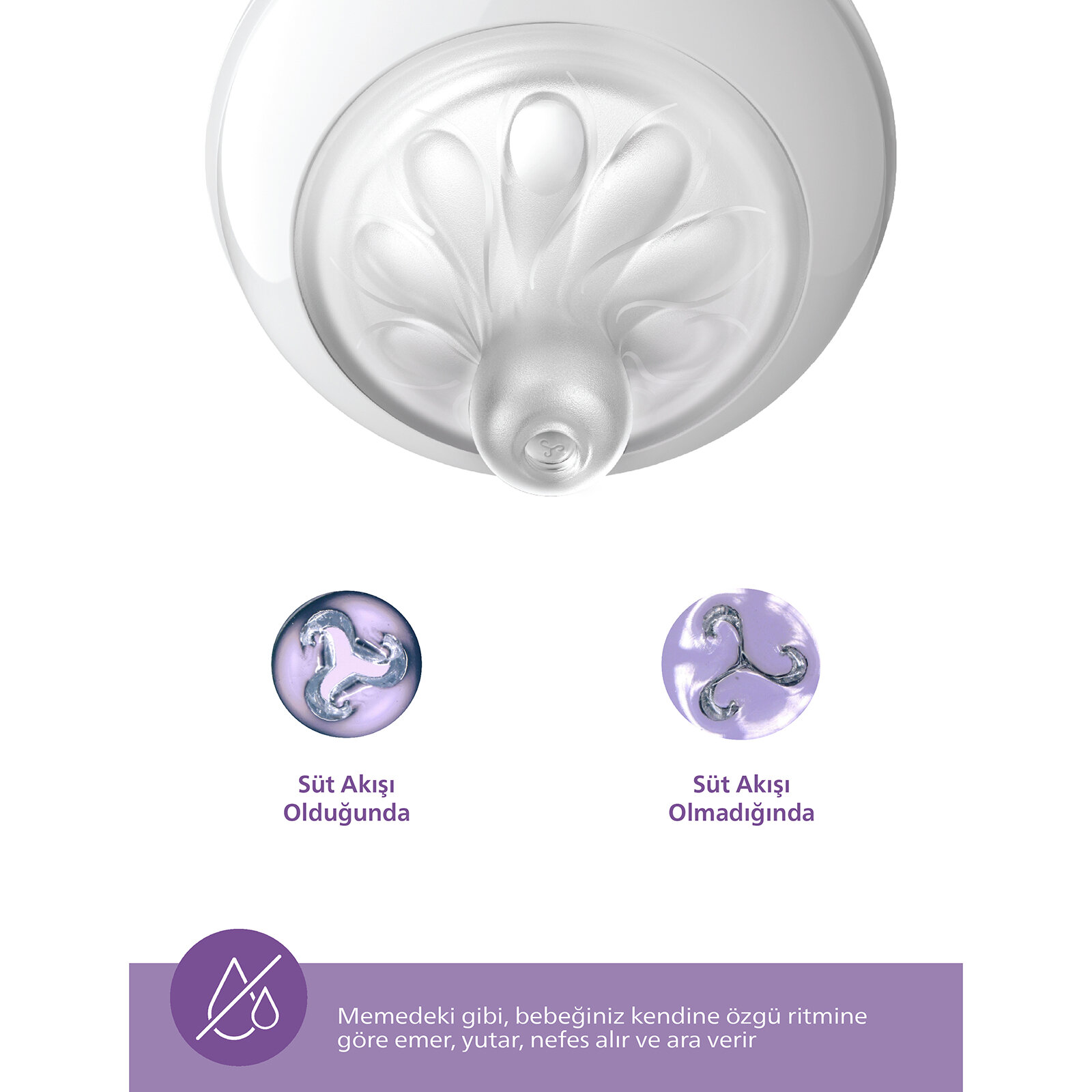 Doğal Tepkili PP Biberon 330ml 3+ Ay