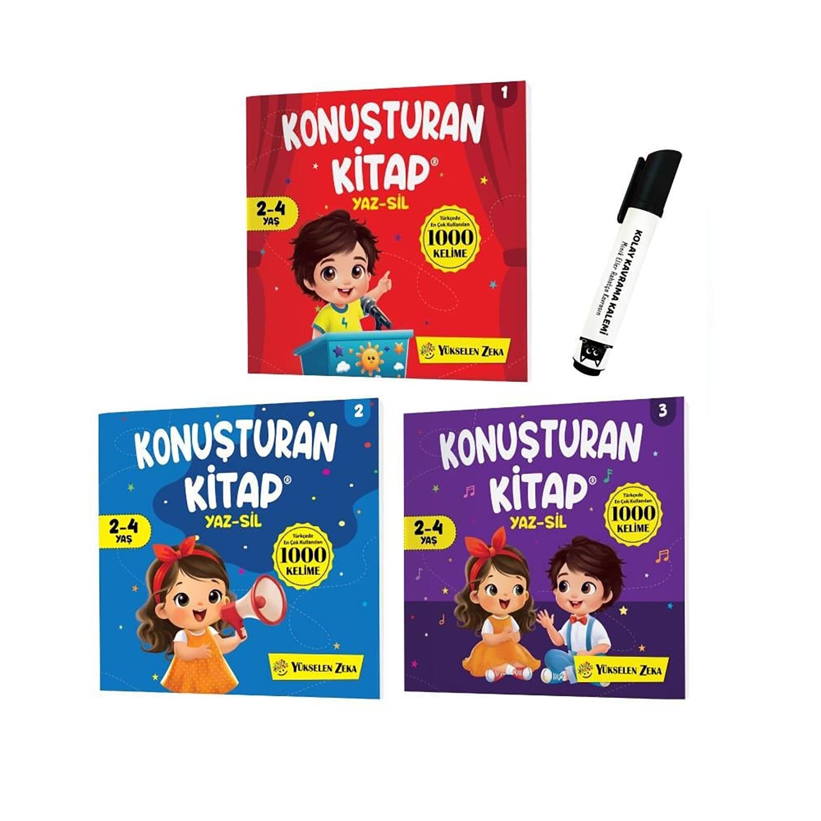 Konuşturan Yaz Sil 3'lü Kitap Seti Konuşturan Yaz Sil 3'lü Kitap Seti