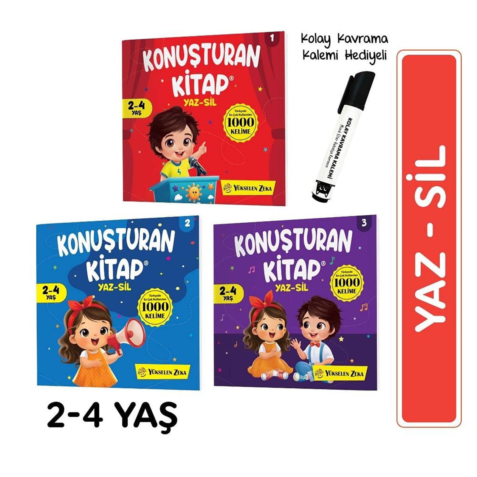 Konuşturan Yaz Sil 3'lü Kitap Seti Konuşturan Yaz Sil 3'lü Kitap Seti